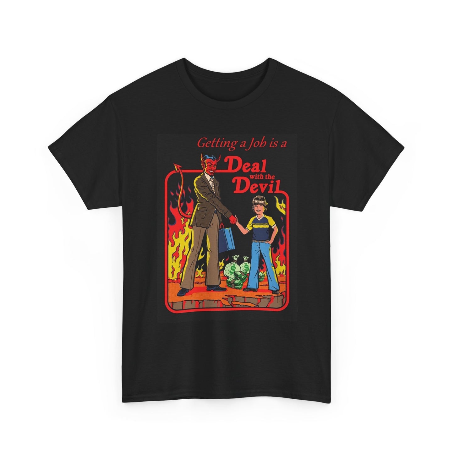 Deal With The Devil Graphic T Shirt Cotton Tee