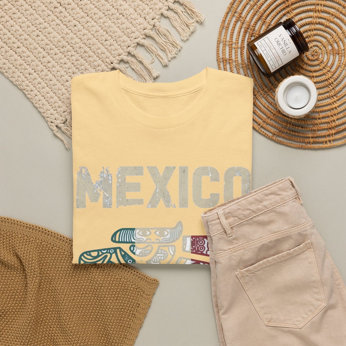 Mexico Flag Graphic T-Shirt Men's Graphic Tee retro