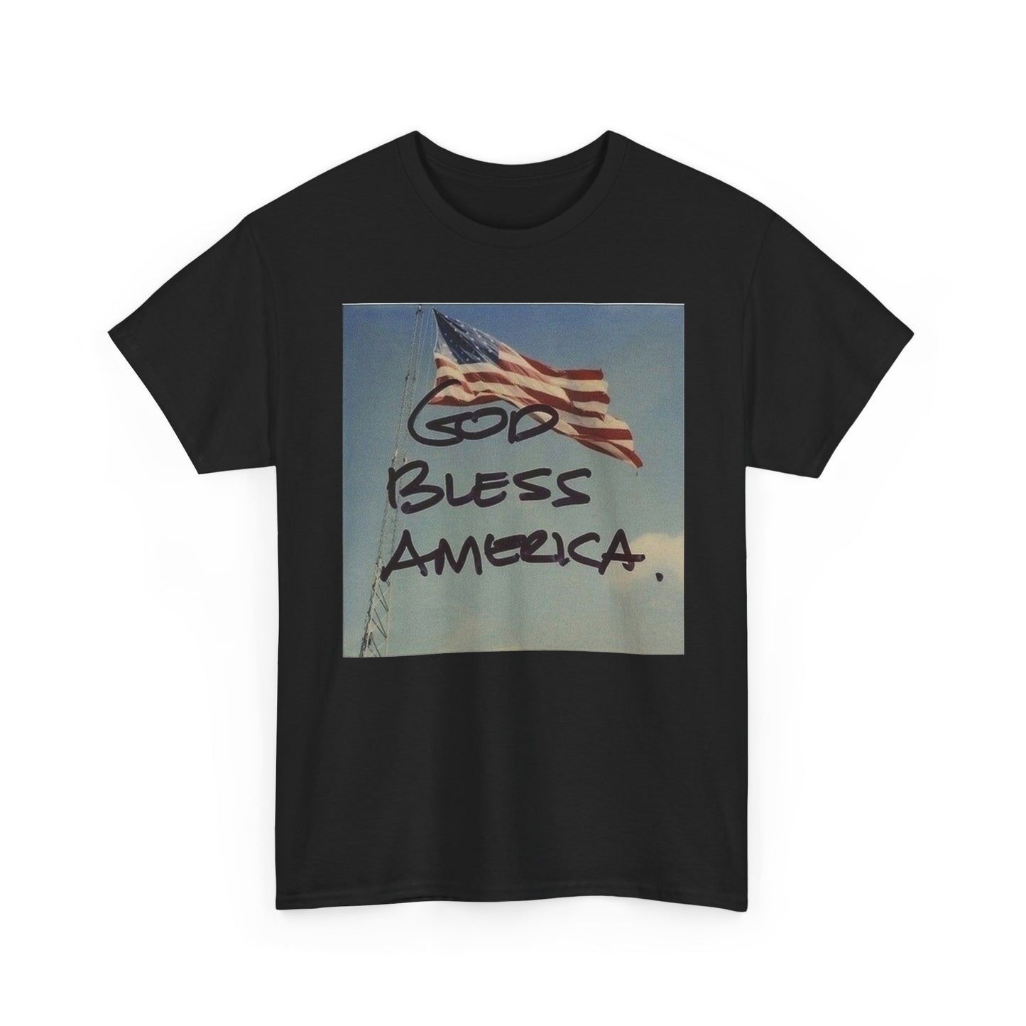God Bless American USA Graphic T Shirt NEW Unisex Heavy Cotton Tee