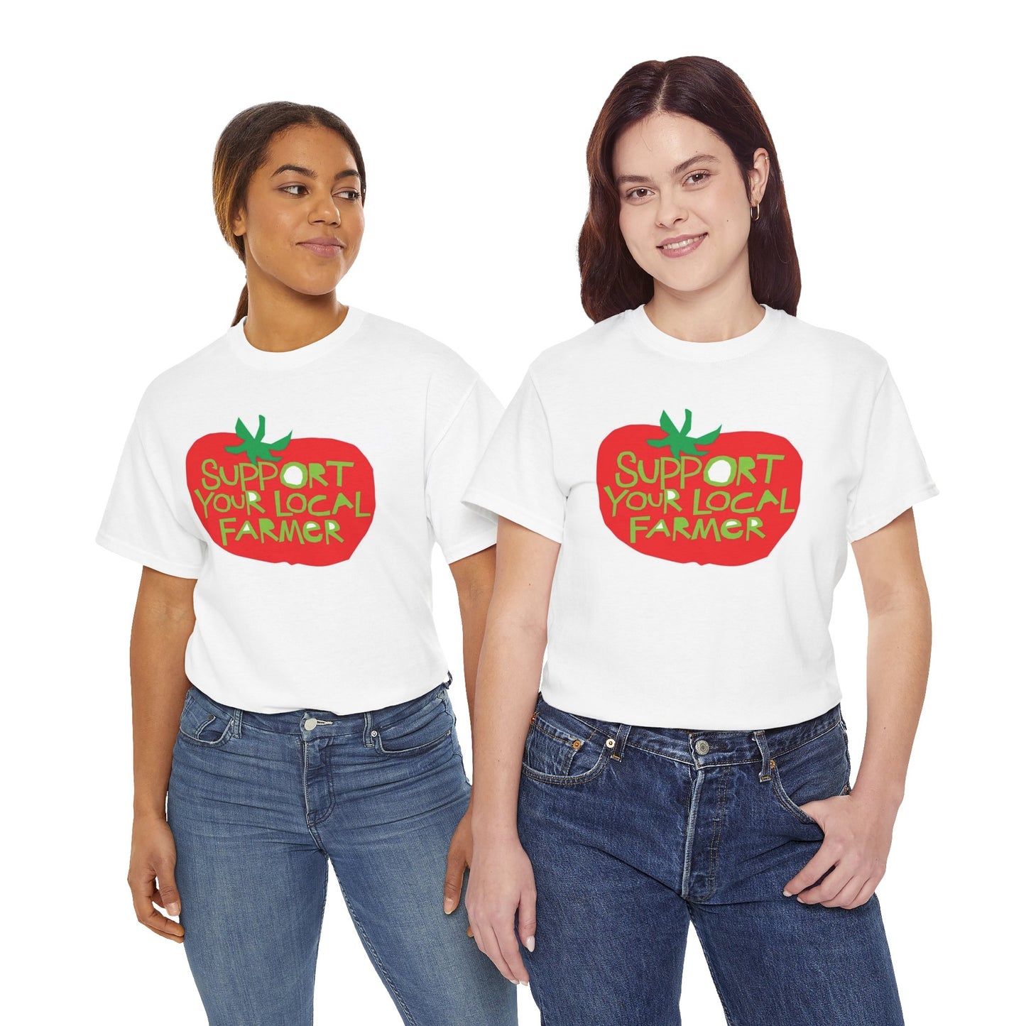 Support Your Local Farmer Graphic T Shirt Men's Heavy Cotton Tee