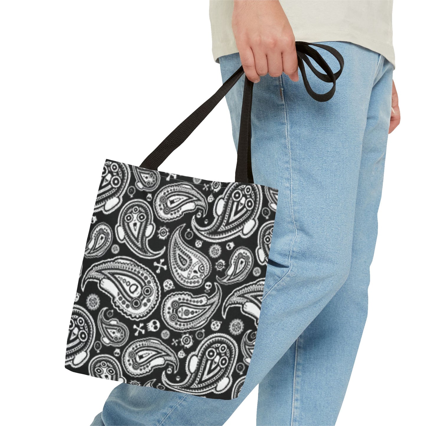 Black Paisley Multi Color BRAND NEW MODERN Tote Bag (AOP)