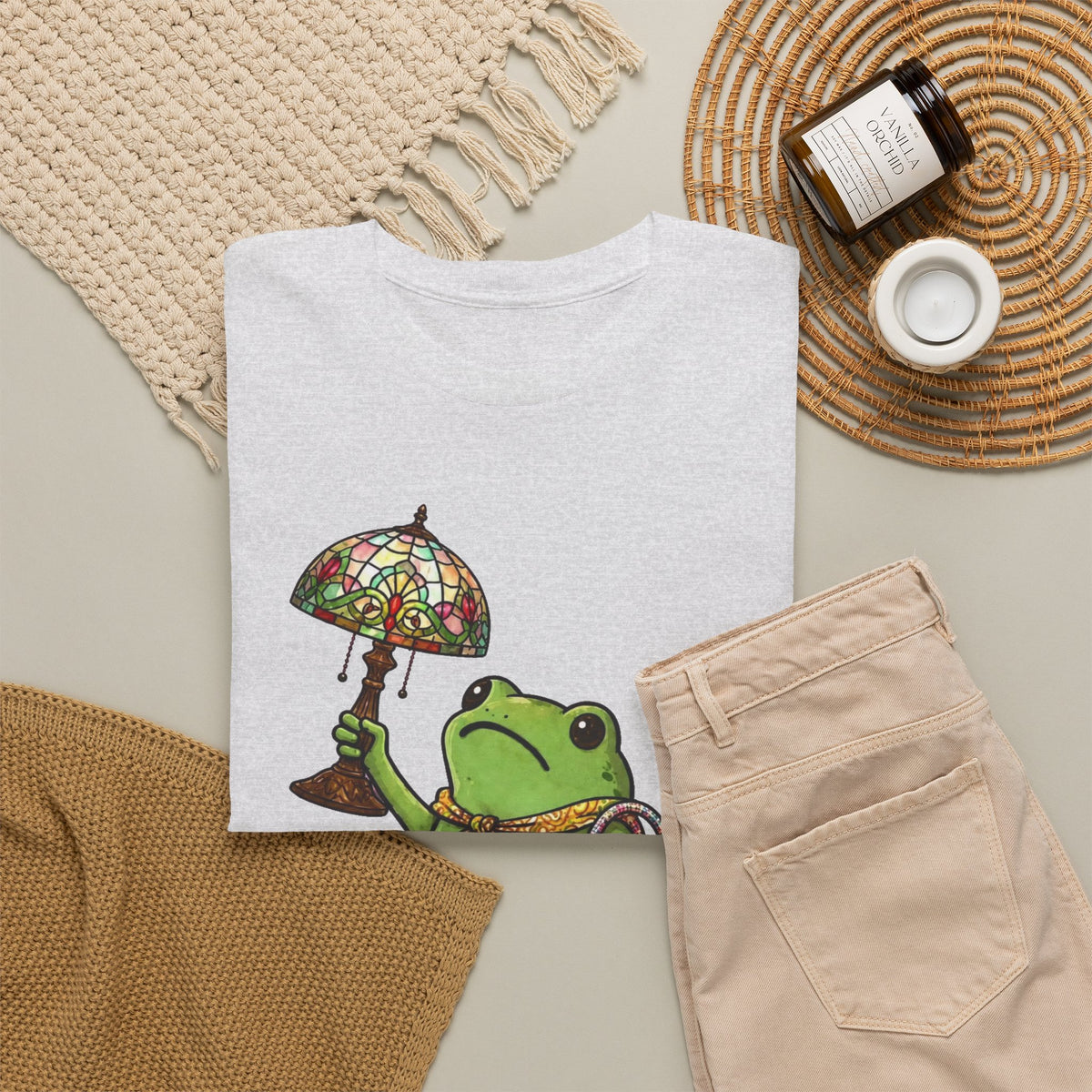 Frog Thrifting at Dawn T-Shirt Funny Men's Graphic Tee