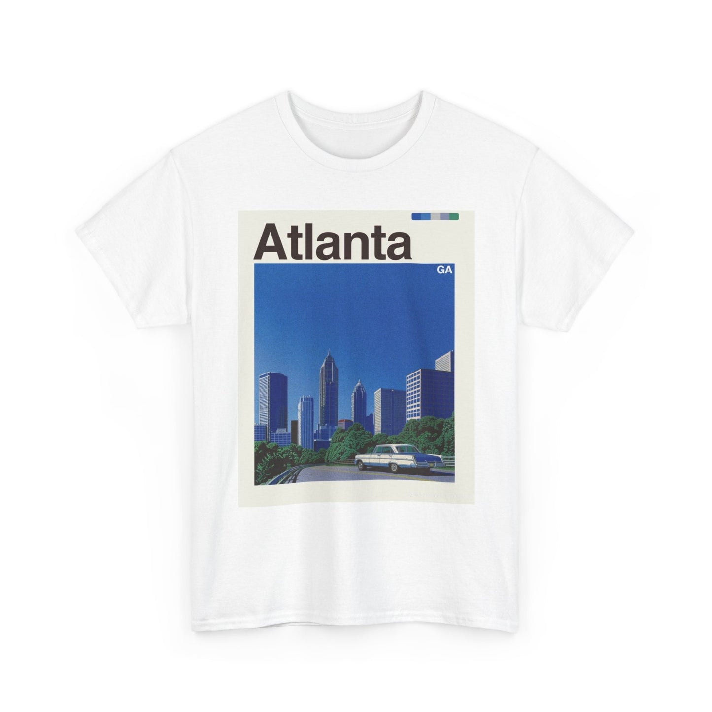Atlanta Skyline Graphic T Shirt Cotton Tee Apparel New