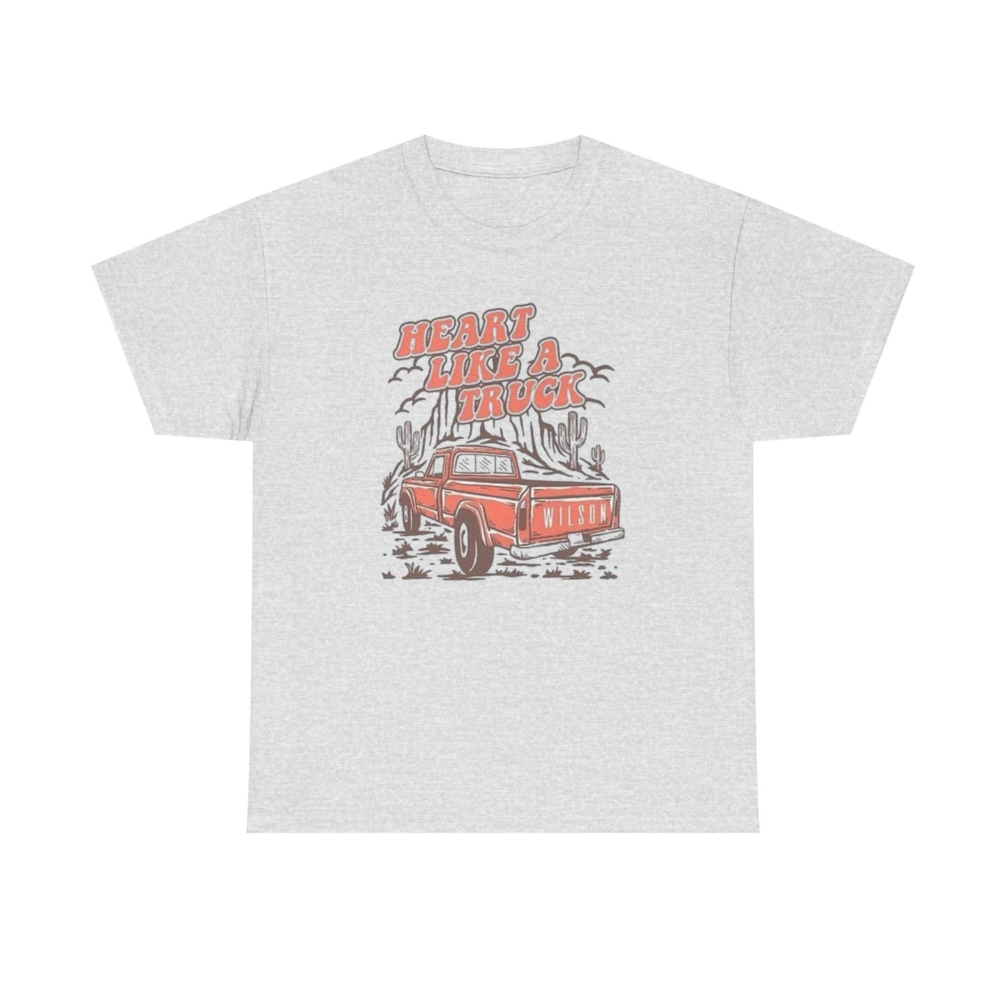 Heart Like A Truck Graphic T Shirt Unisex Heavy Cotton Tee
