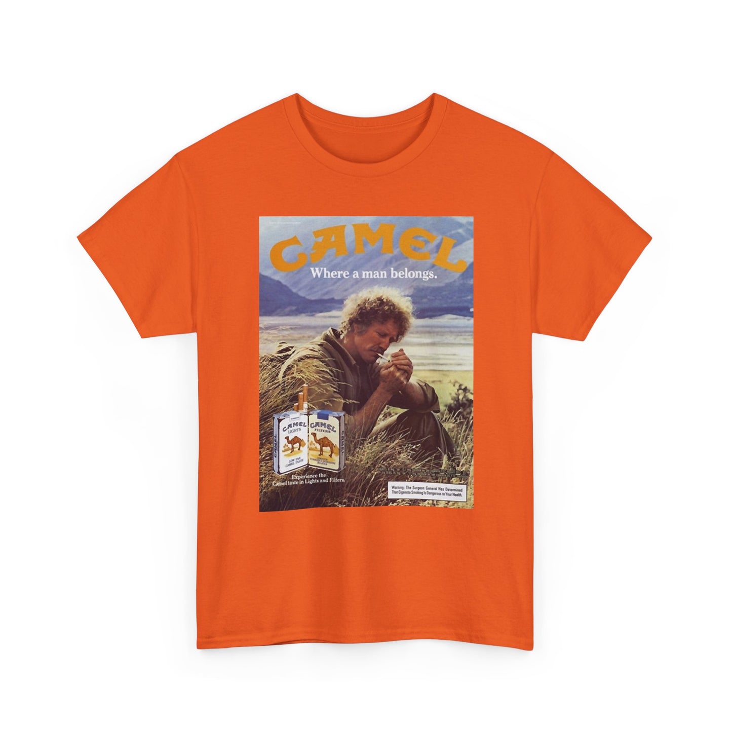Joe Camel Cigarettes T-shirt Vintage Poster Retro Unisex Heavy Cotton Tee 1