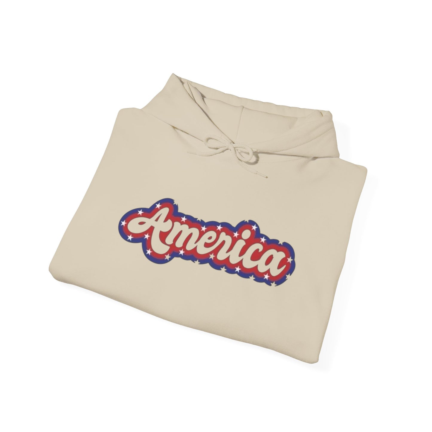 America Flag Retro USA Graphic Hoodie Unisex Heavy Blend™ Hooded Sweatshirt