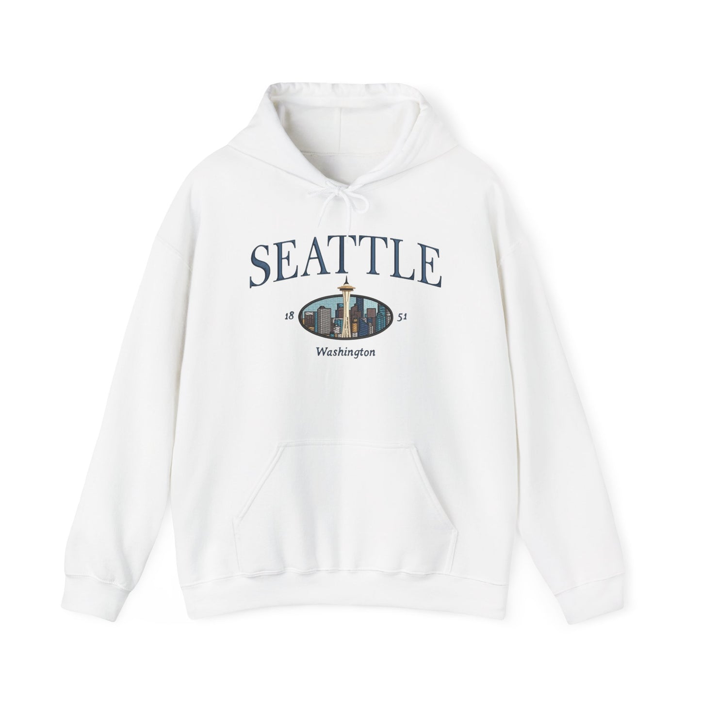 Seattle Washington Graphic Hoodie Heavy Blend Sweatshirt NEW