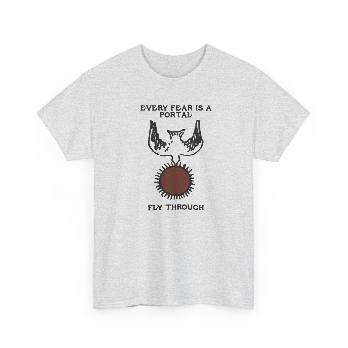 Every Fear Is a Portal Raven Sun Graphic T-Shirt Men's Tee