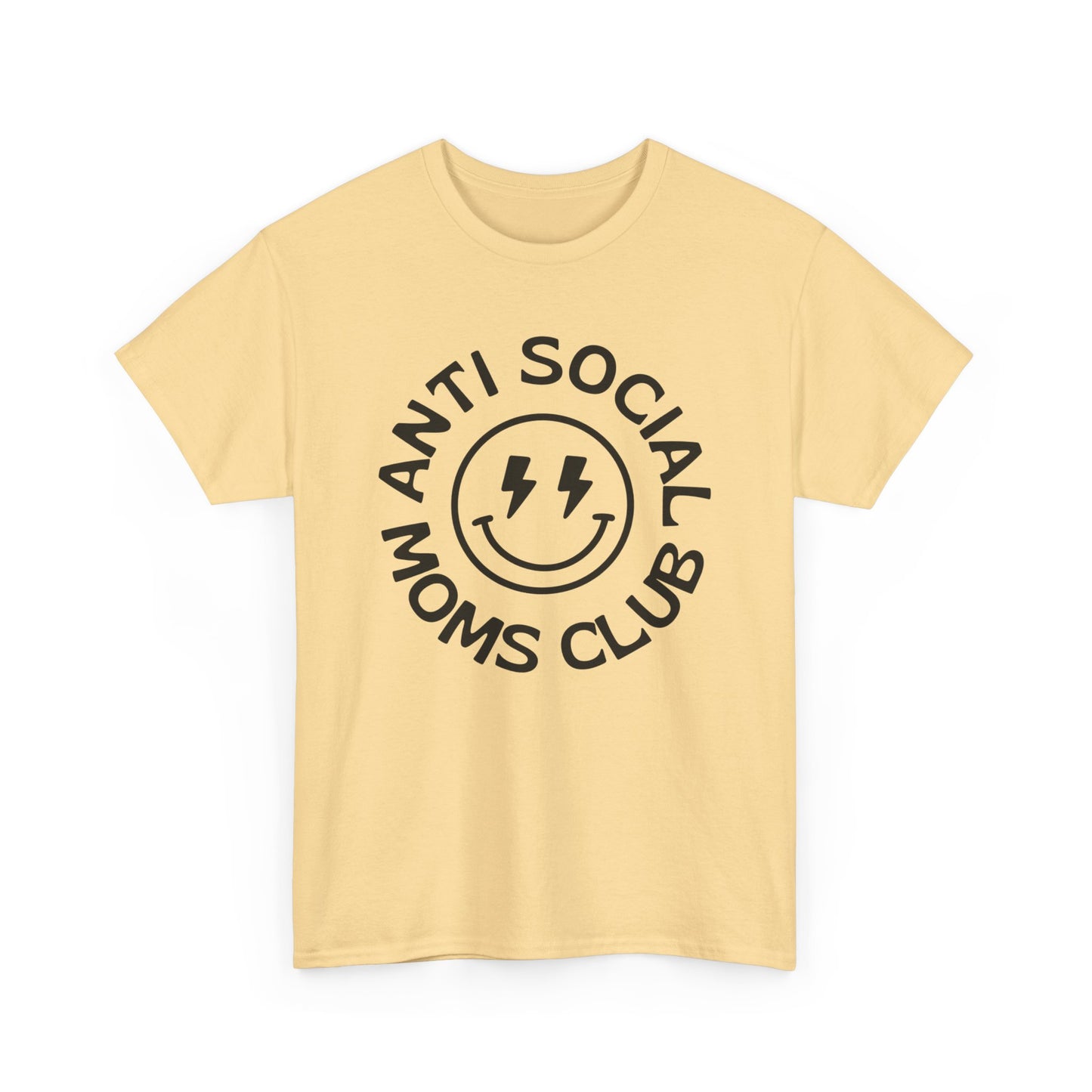 Antisocial Moms Club Funny Graphic T Shirt Unisex Heavy Cotton Tee