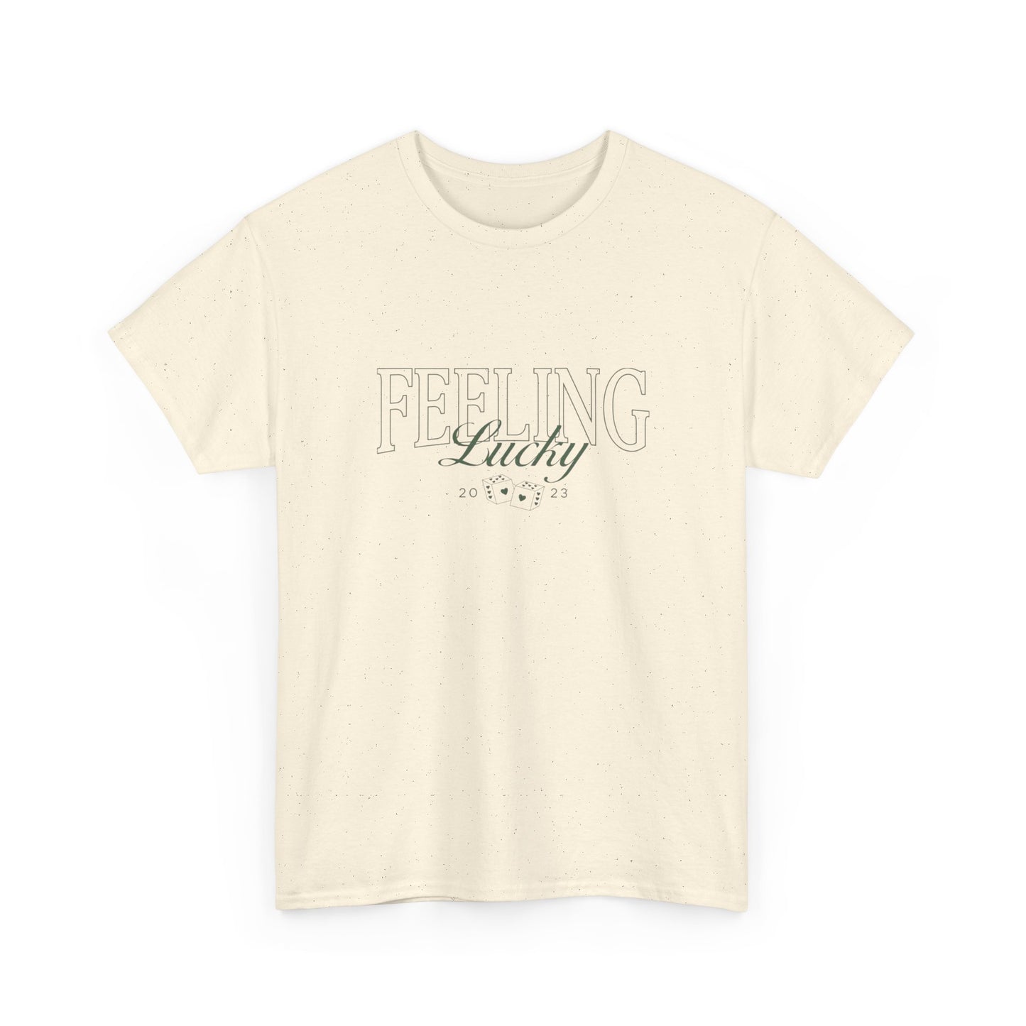 Feeling Lucky Graphic T Shirt NEW Unisex Heavy Cotton Tee