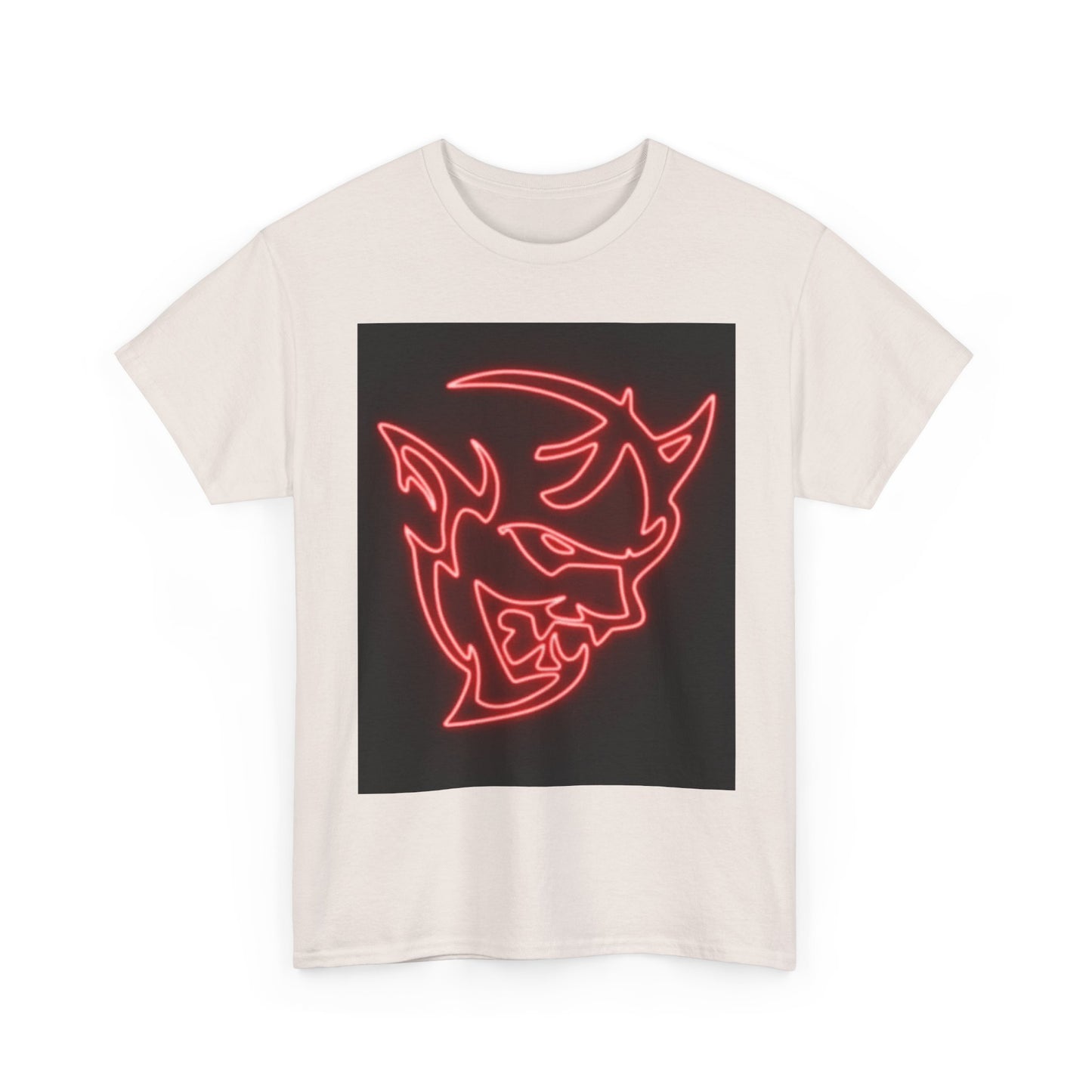 Dodge Demon Tshirt Hellcat Charger Logo Challenger Mopar Unisex Heavy Cotton Tee