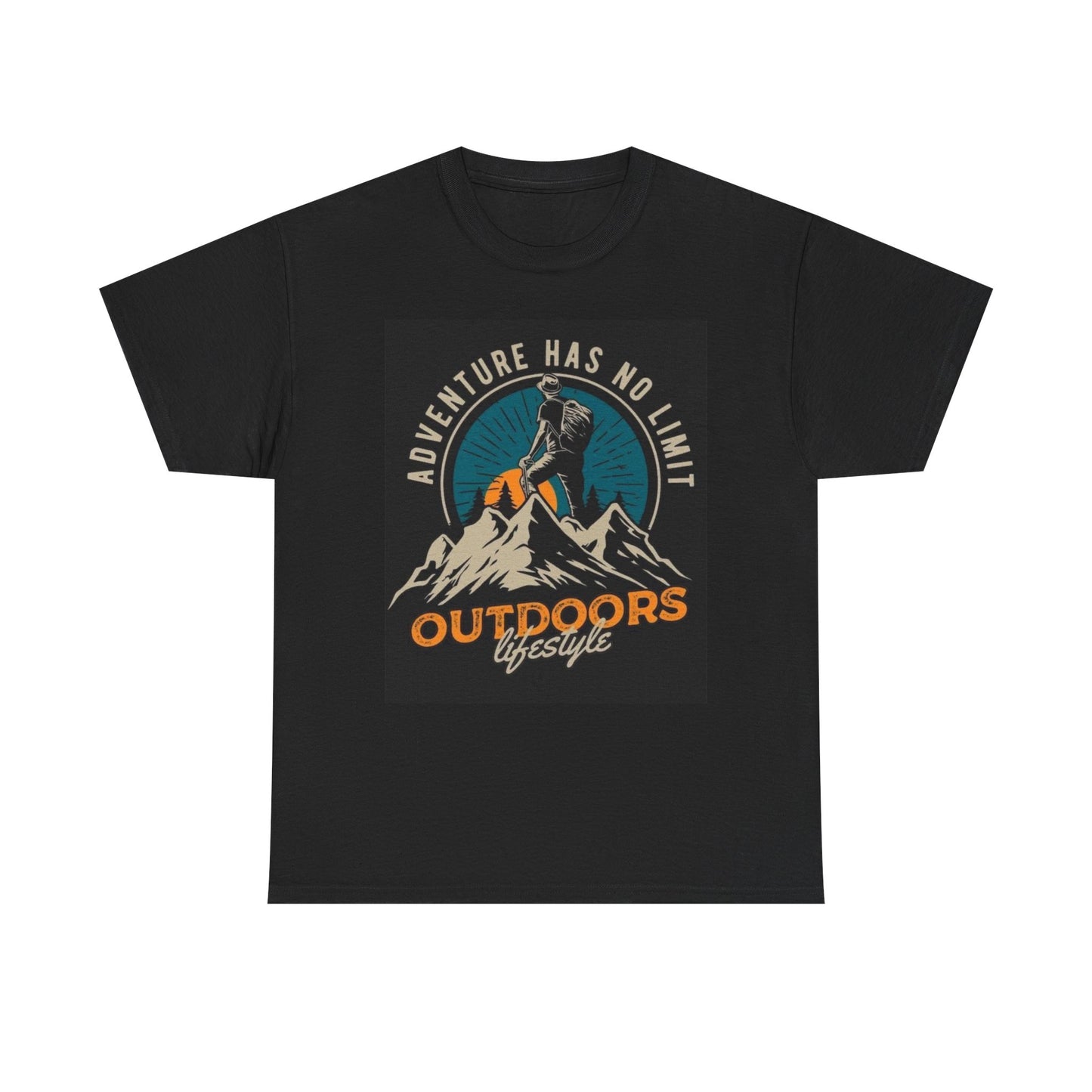 Adventure Has No Limits Graphic T Shirt Outdoors Unisex Heavy Cotton Tee