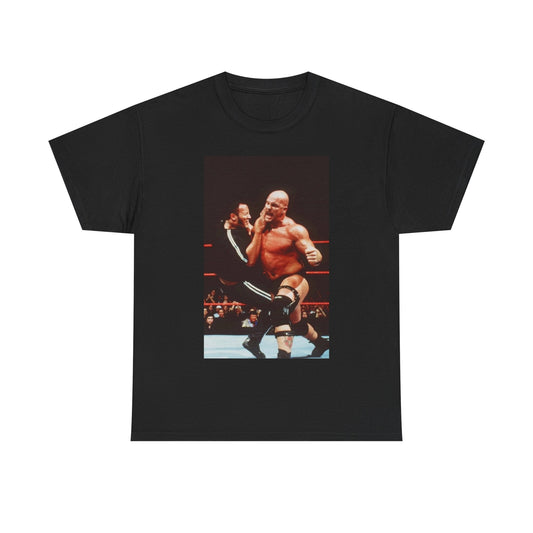 WWF wrestling shirt rock stone cold vintage match Heavy Cotton Tee graphic retro