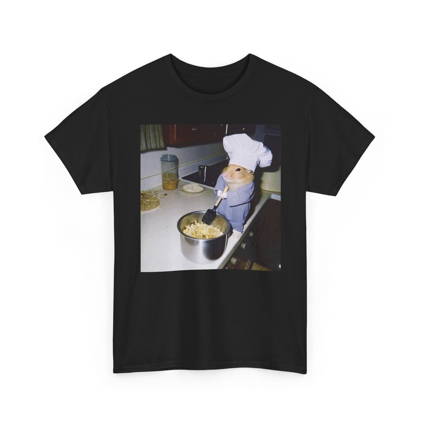 Hamster Cooking Funny Graphic T Shirt Unisex Heavy Cotton Tee BRAND NEW