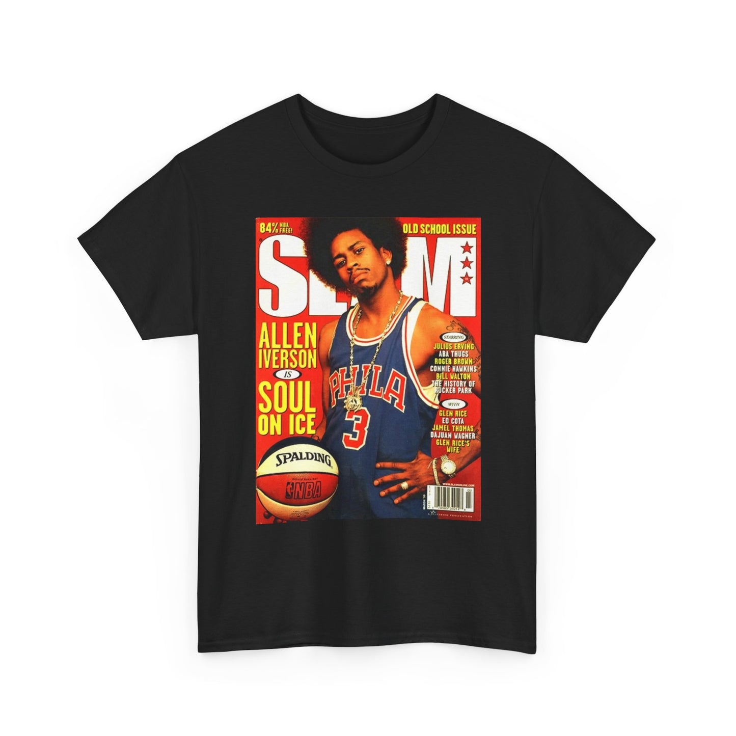 Allen Iverson Graphic T Shirt Philly Vintage Magazine Unisex Heavy Cotton Tee