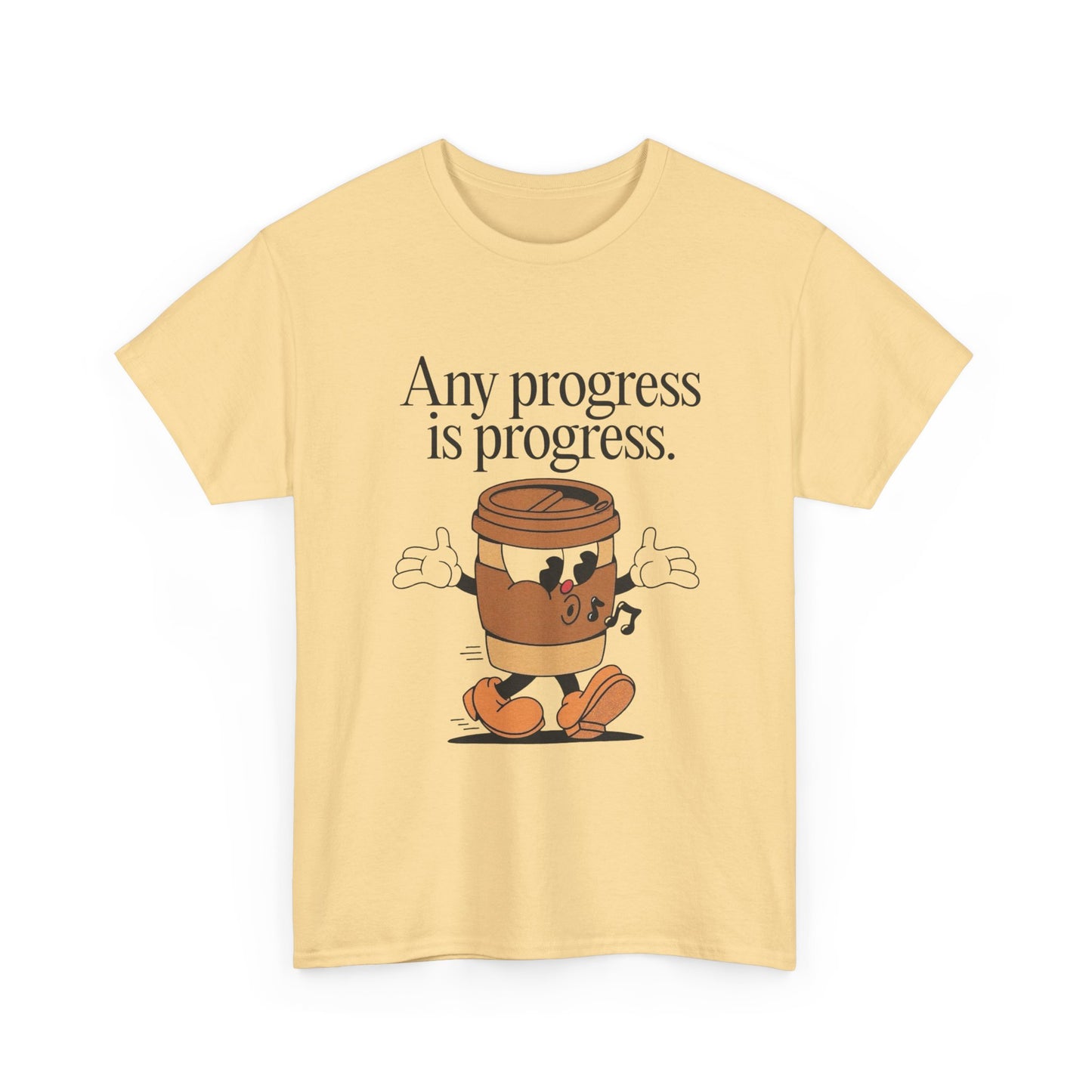 Any Progress Is Progress Graphic T Shirt NEW ADULT TEE VINTAGE