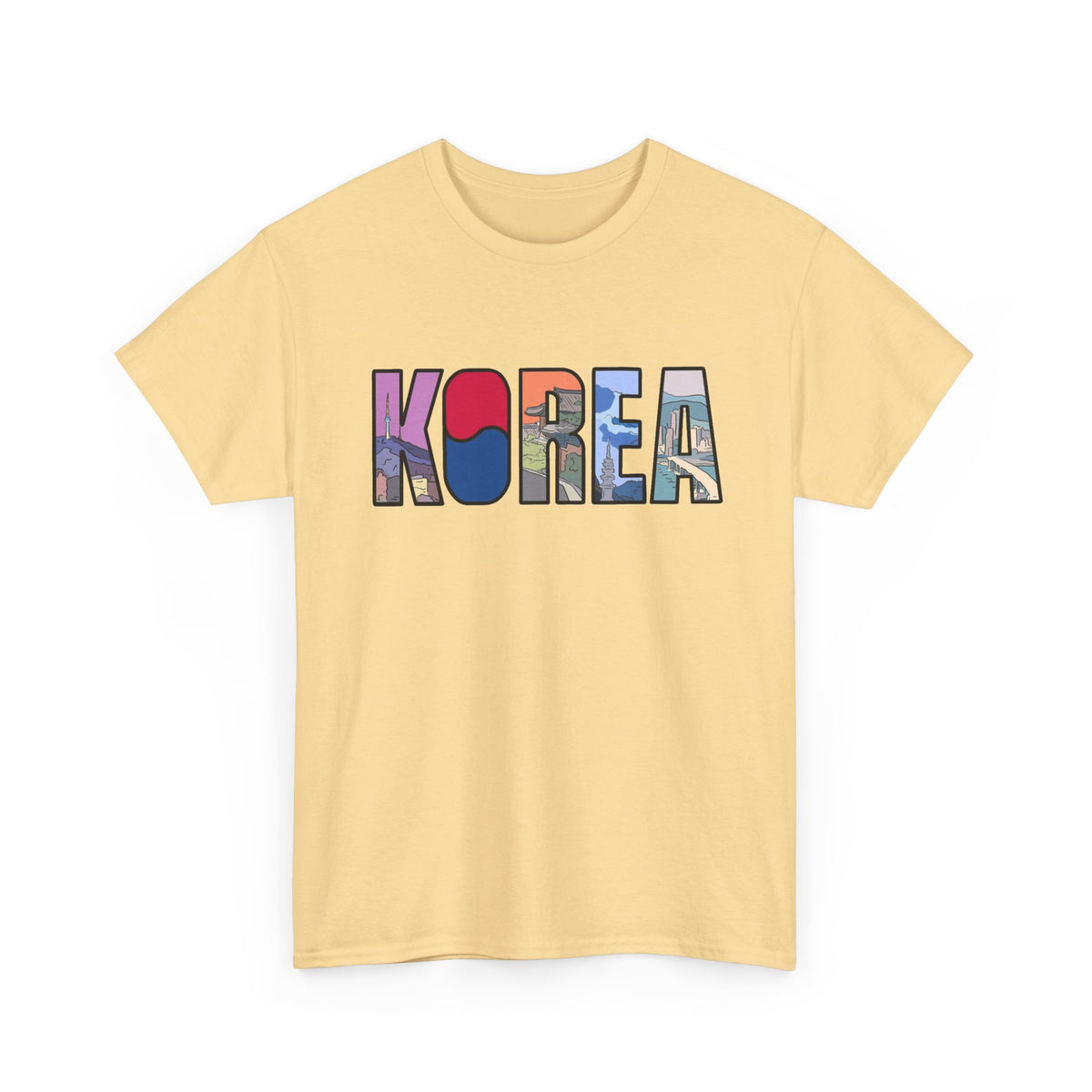 Korea Graphic T Shirt Men's Korean Heavy Cotton Tee