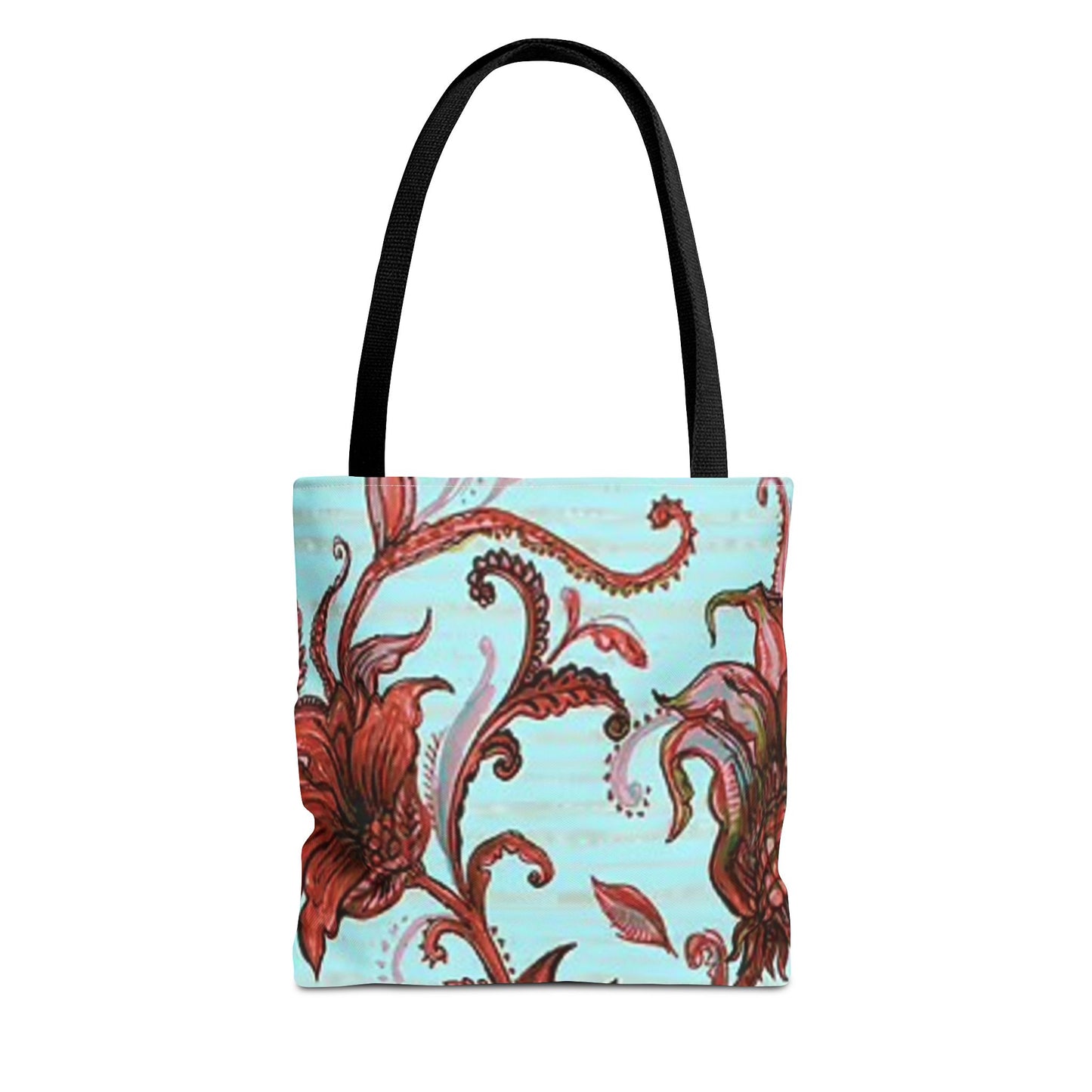 Flowers Turquoise Multi Color BRAND NEW MODERN Tote Bag (AOP)