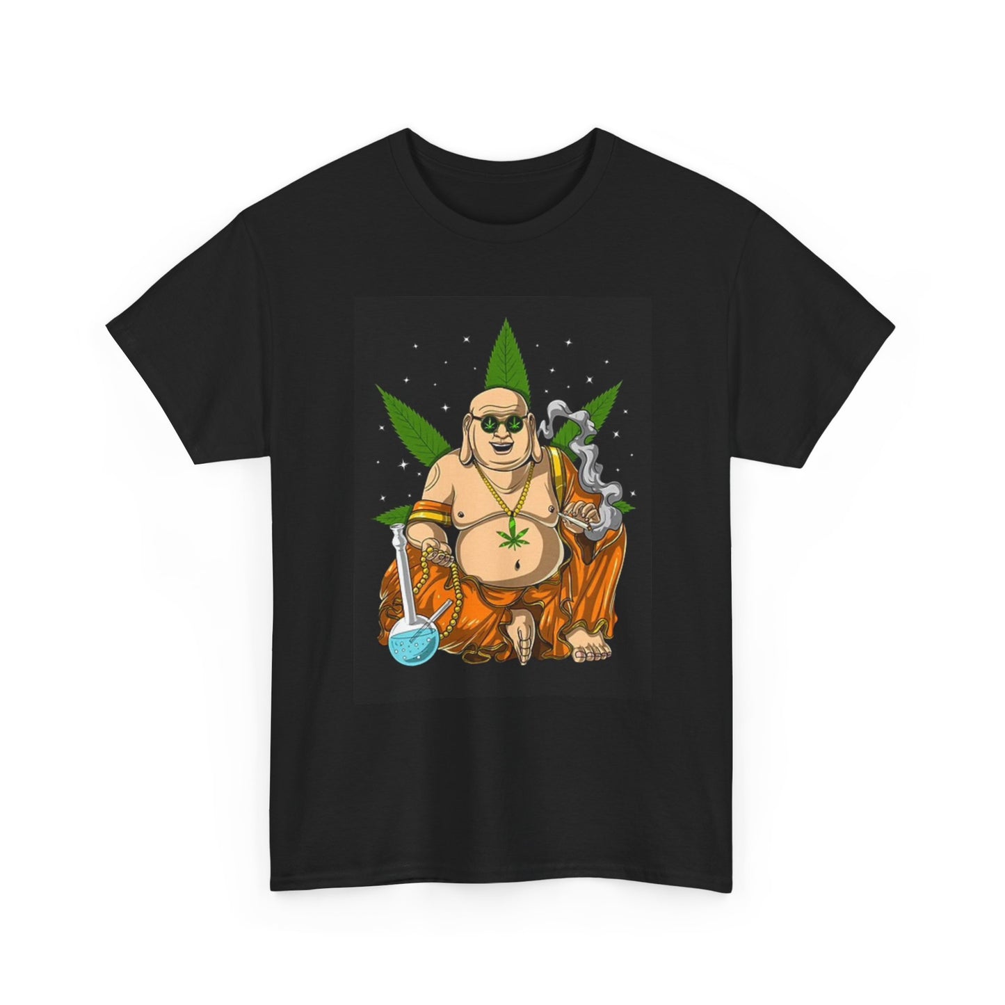 Pothead Buddha leaf Graphic T Shirt Retro Unisex Heavy Cotton Tee