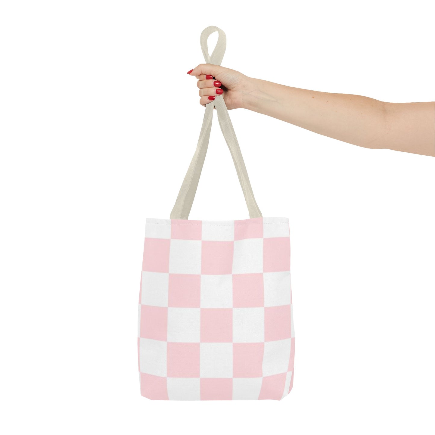 Pink And White Brand New Tote Bag (AOP)