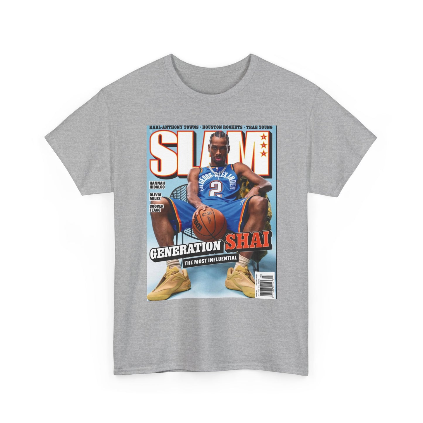 Shai Gilgeous Alexander Graphic T Shirt OKC Basketball Retro Unisex Heavy Cotton