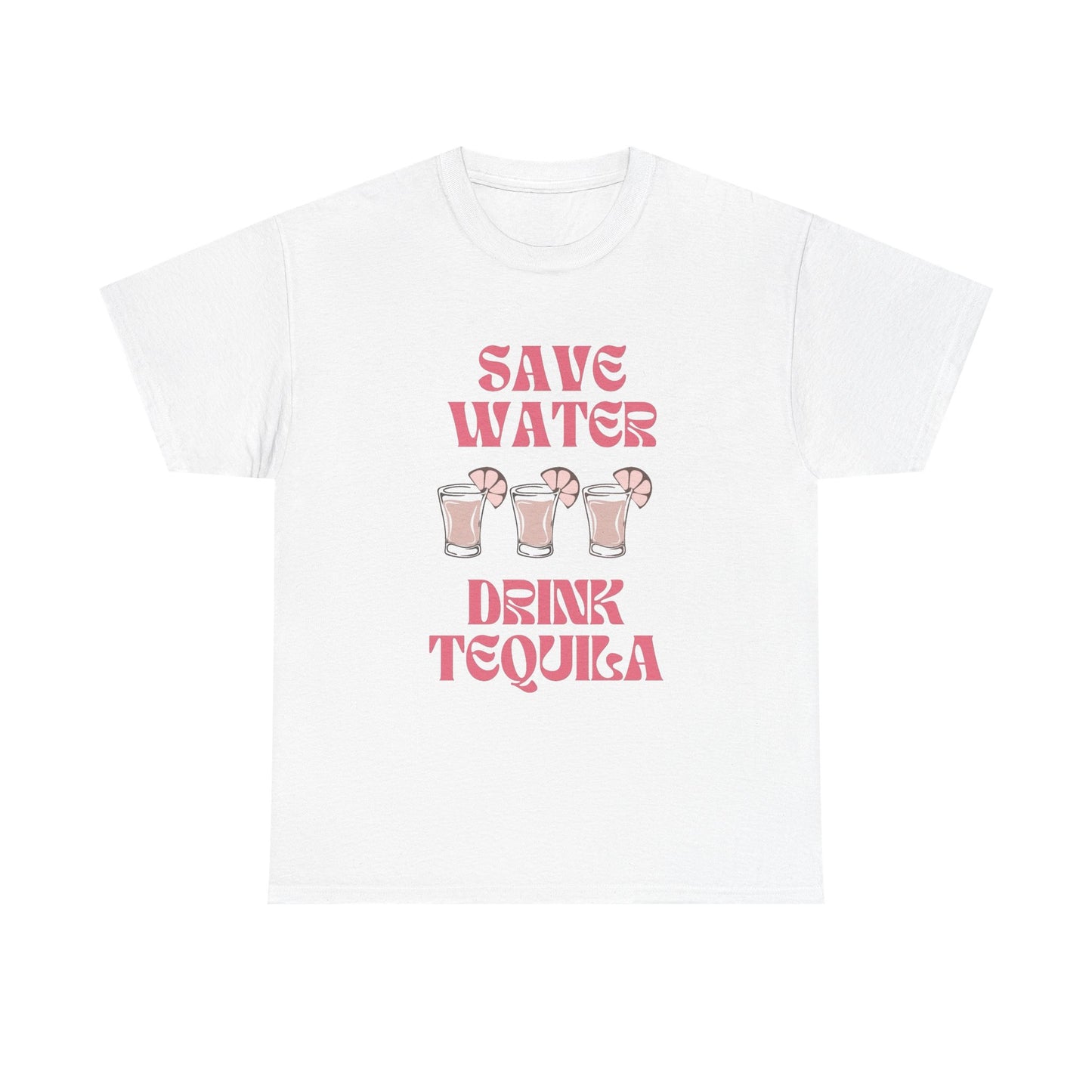 Save Water Drink Tequila Funny Graphic T Shirt NEW Adult Regular Sizing Tee