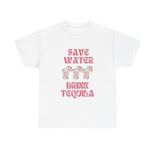 Save Water Drink Tequila Funny Graphic T Shirt NEW Adult Regular Sizing Tee