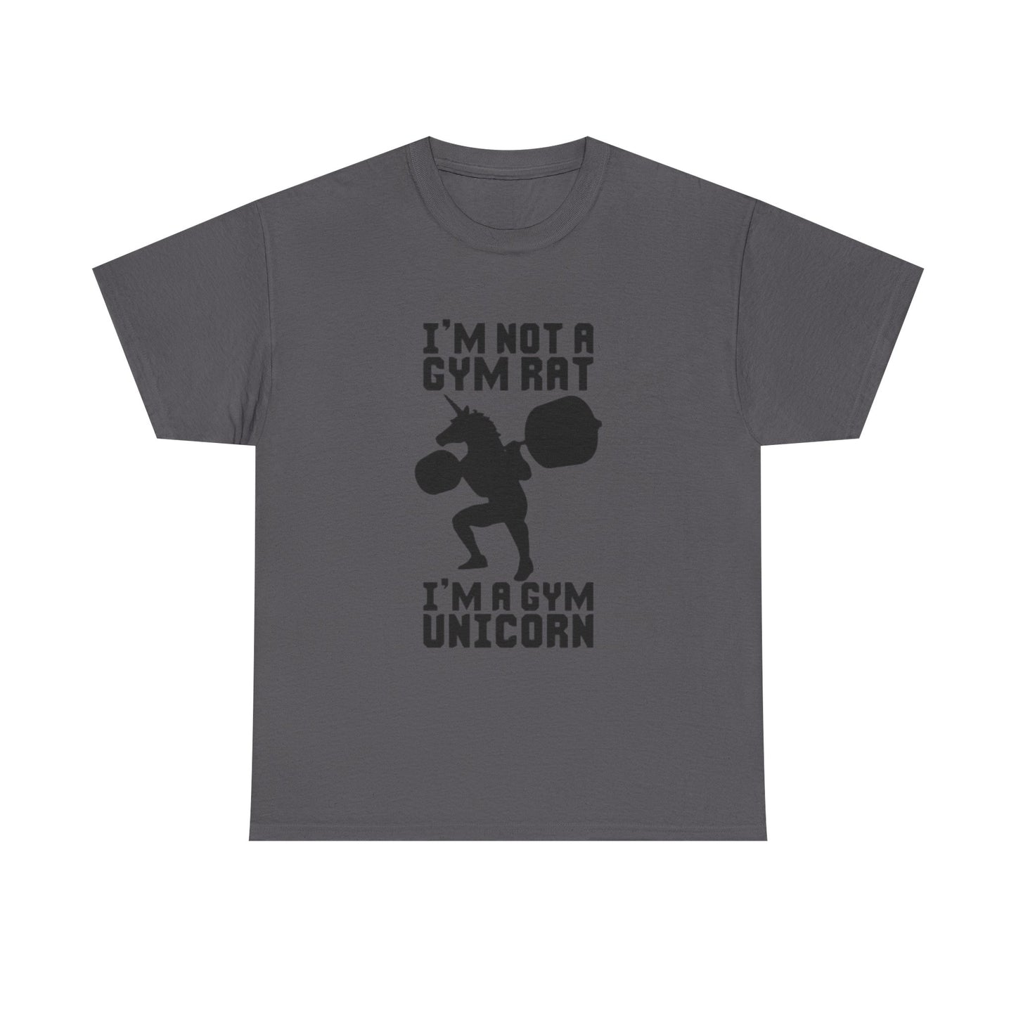 Gym Rat Shirt Funny Lifting Gear Workout Training Comedy Unisex Heavy Cotton Tee