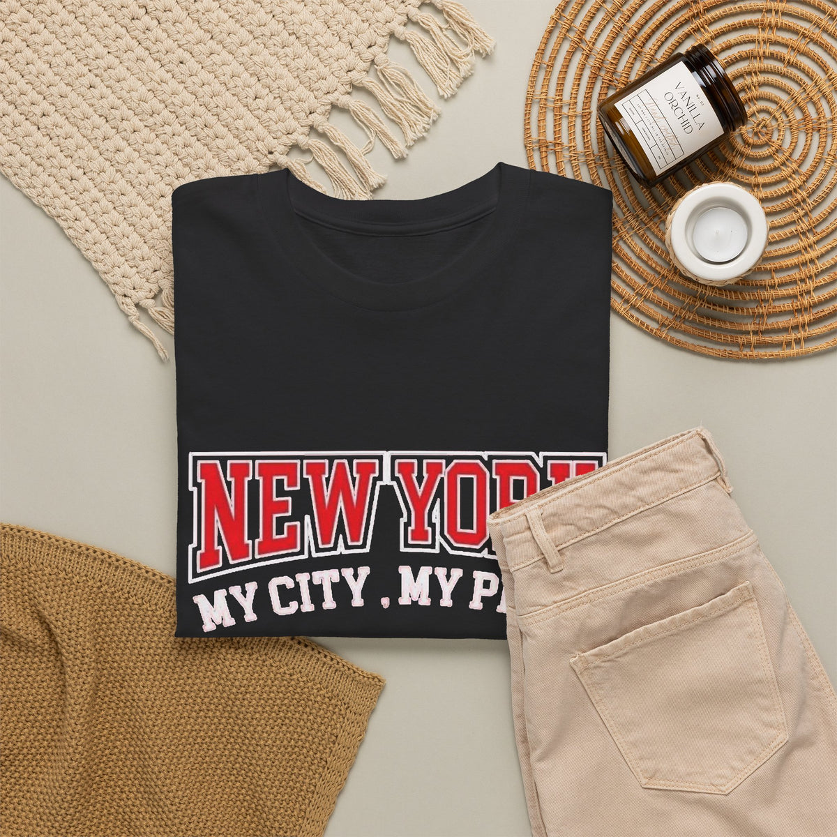 New York City My City My Pride Graphic T Shirt Men's Classic Heavy Cotton Tee