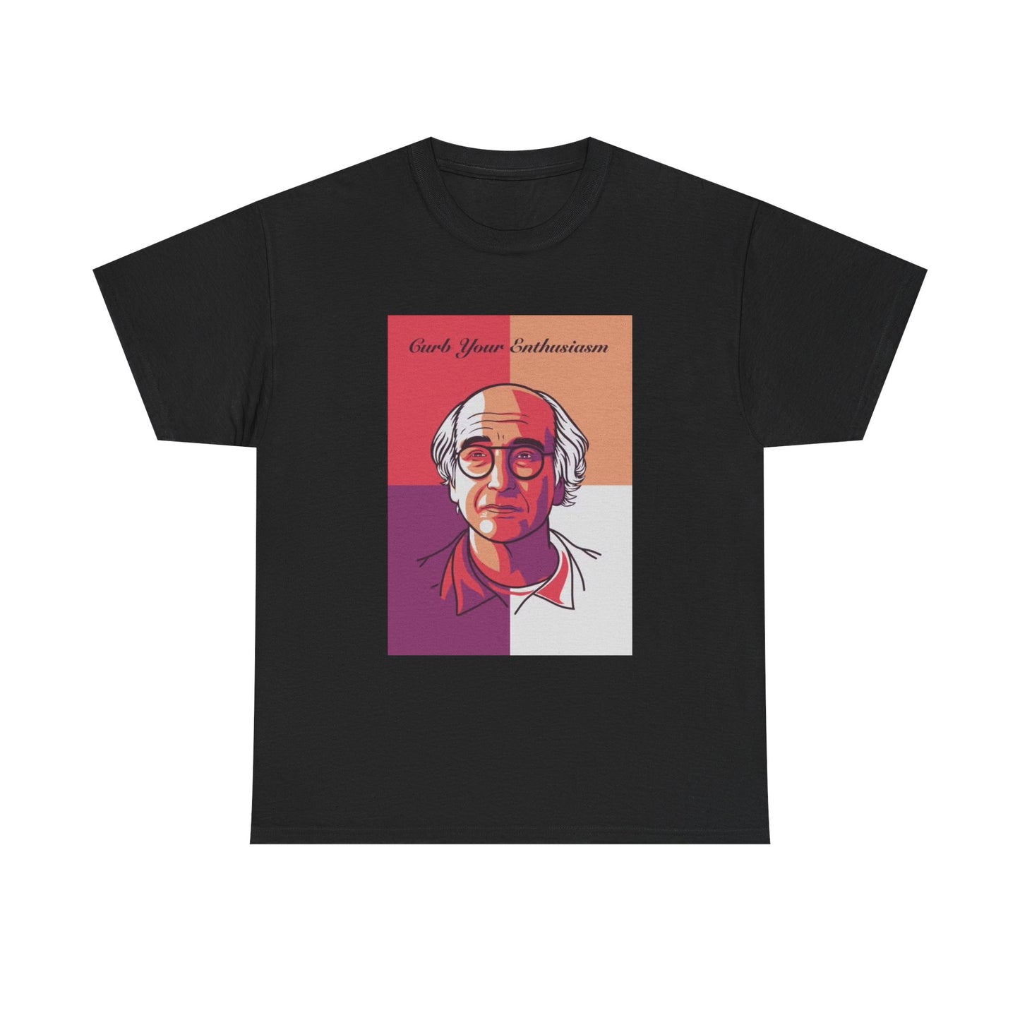 Larry David Portrait T shirt California Comedy Seinfeld Unisex Heavy Cotton Tee