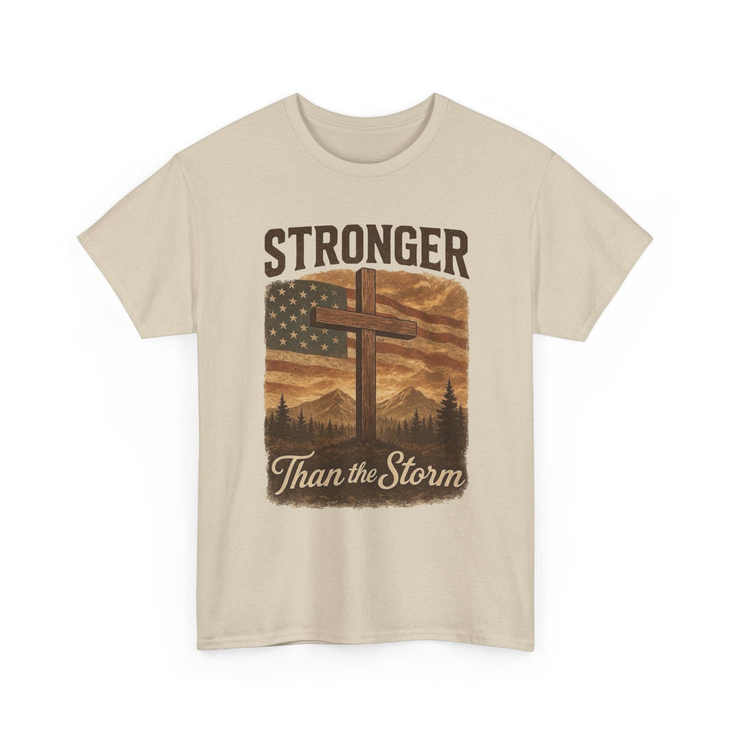 Stronger Than The Storm Graphic T Shirt Adult New Tee