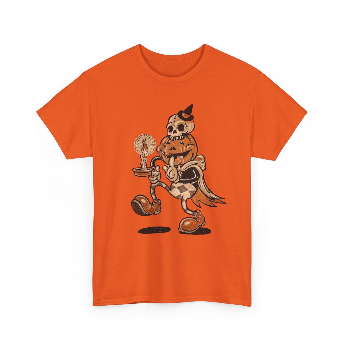 Pumpkin Head Halloween Graphic T Shirt Unisex Heavy Cotton Tee