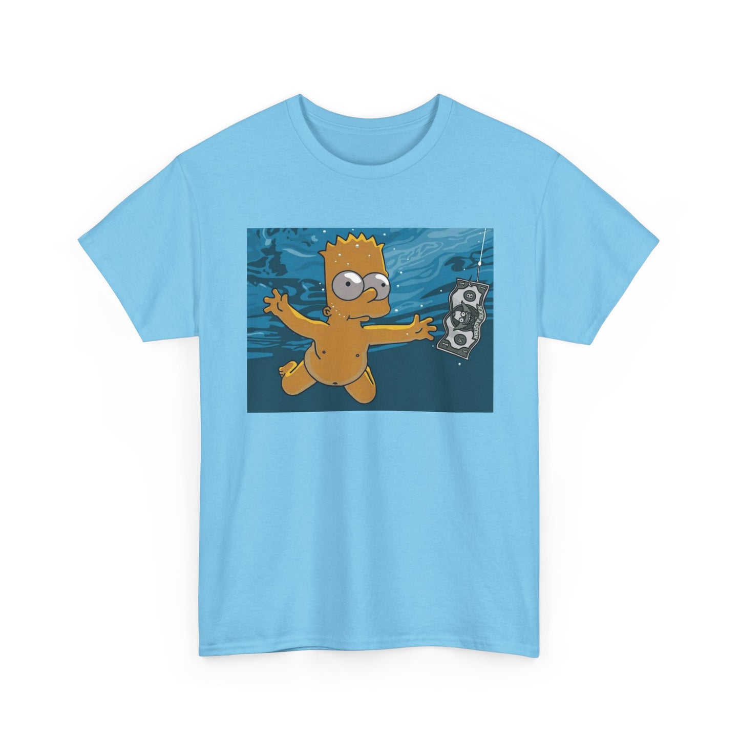Simpsons T-shirt vintage nirvana retro art funny graphic Unisex Heavy Cotton Tee