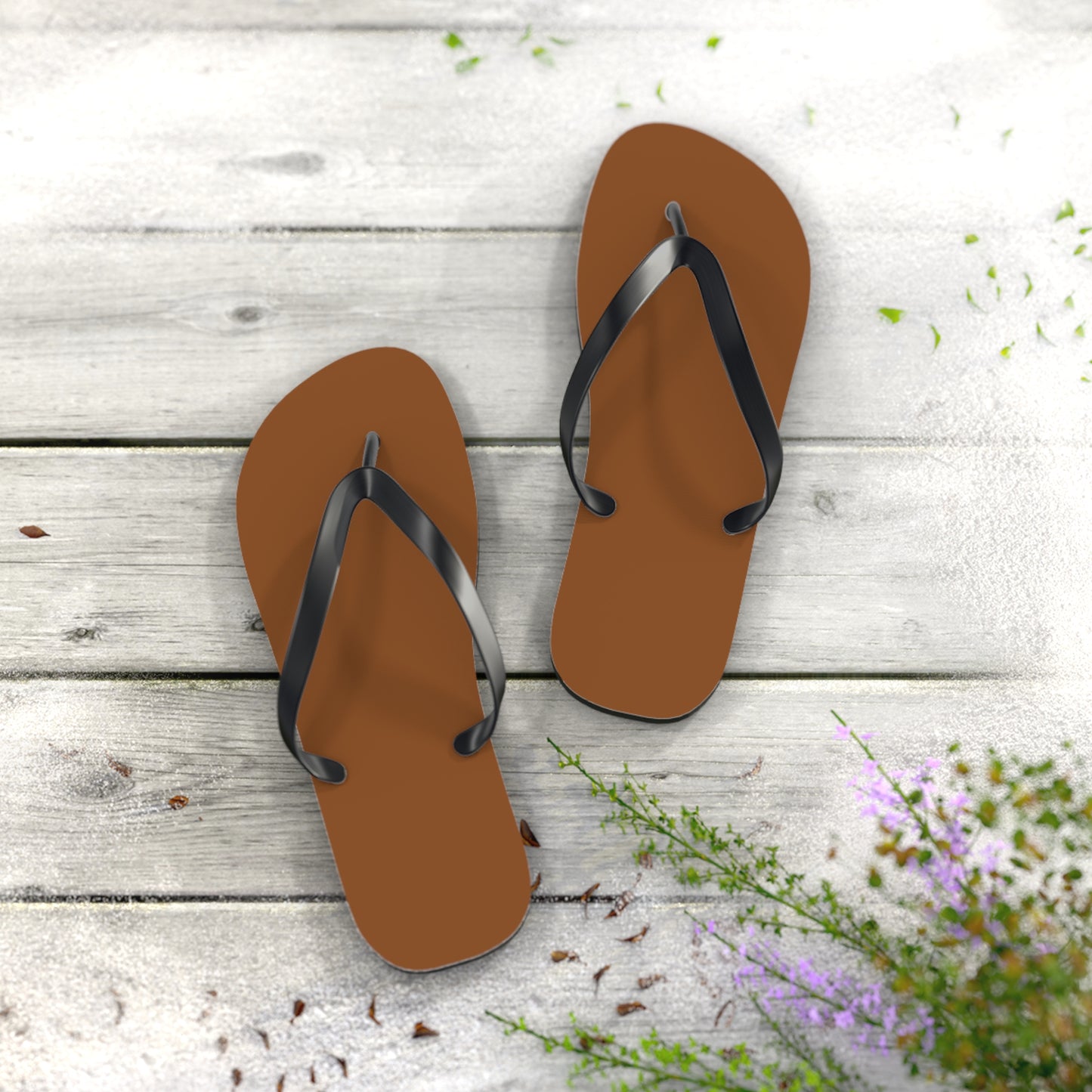 Brown Flip Flops, Sandals Slides, Summer Footwear, Brand New