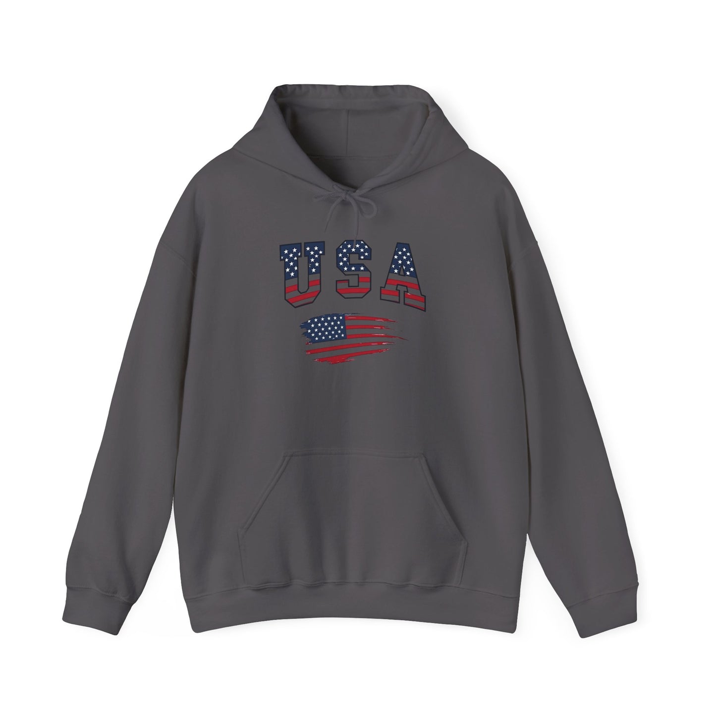 USA American Flag Graphic Hoodie Unisex Heavy Blend™ Hooded Sweatshirt