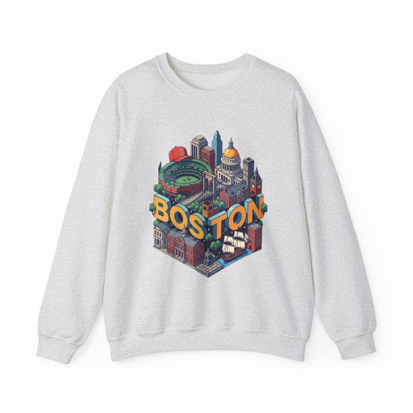 Boston Graphic Sweater NEW Unisex Heavy Blend™ Crewneck Sweatshirt