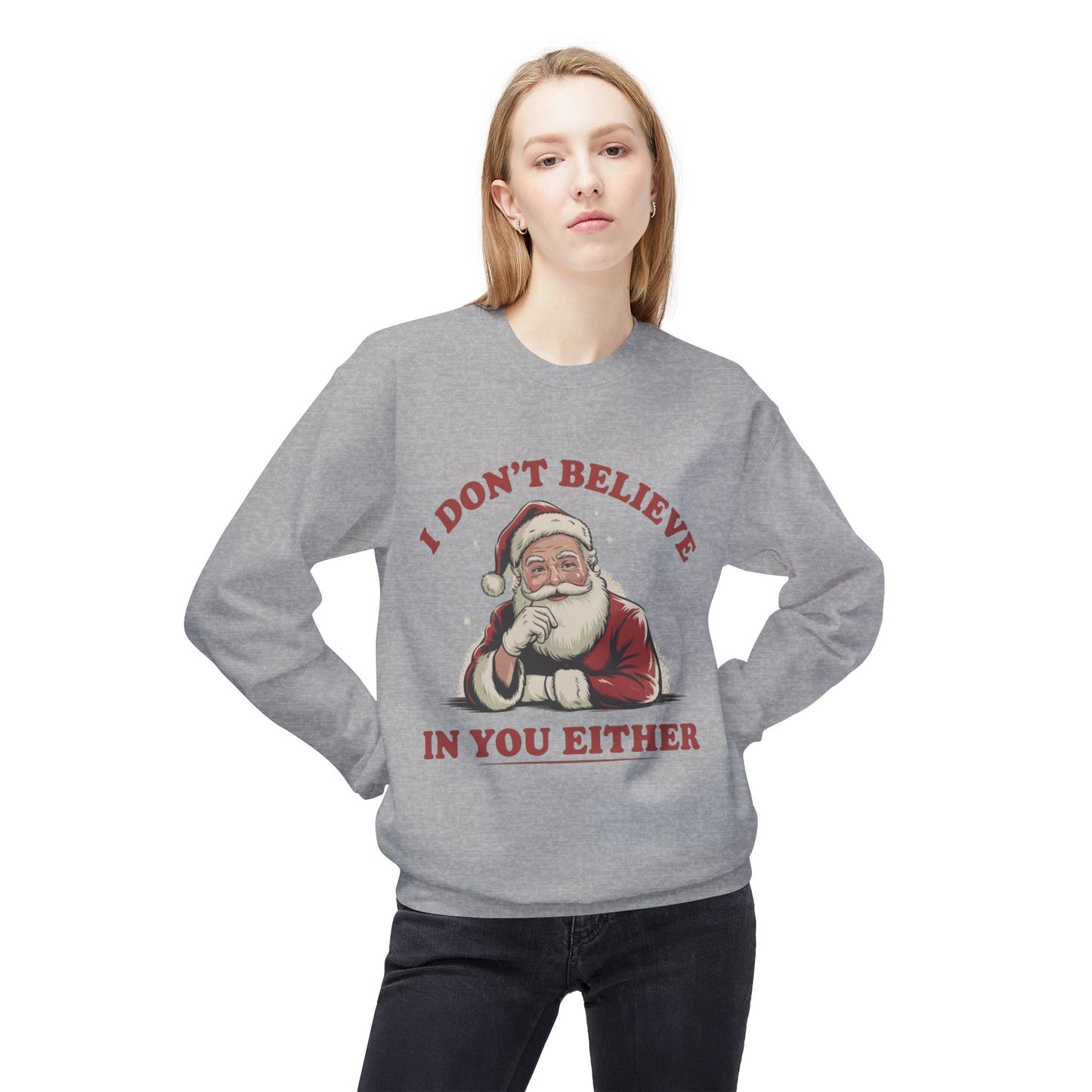Funny Santa Jokes Sweater NEW Unisex Fleece Crewneck Sweatshirt