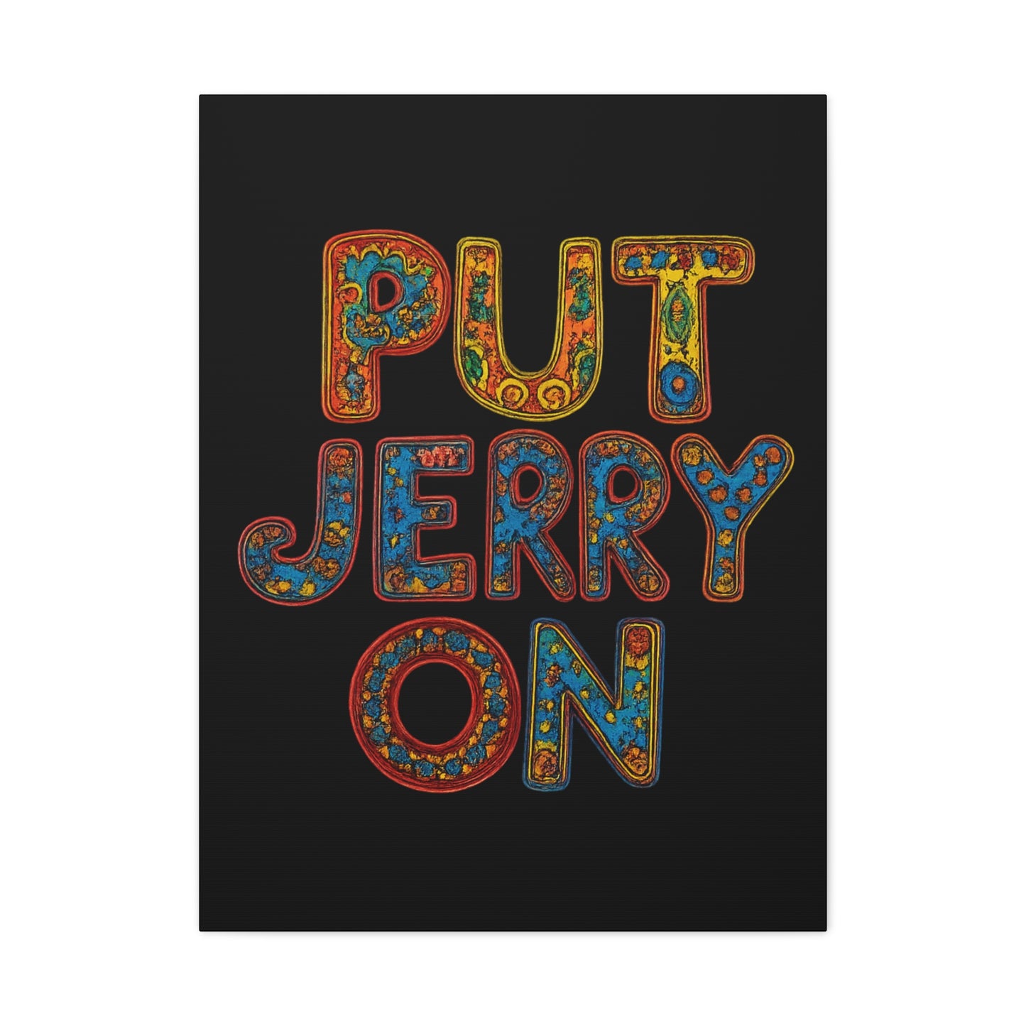 Jerry Garcia Painting Grateful Dead Matte Canvas, Stretched, 1.25"