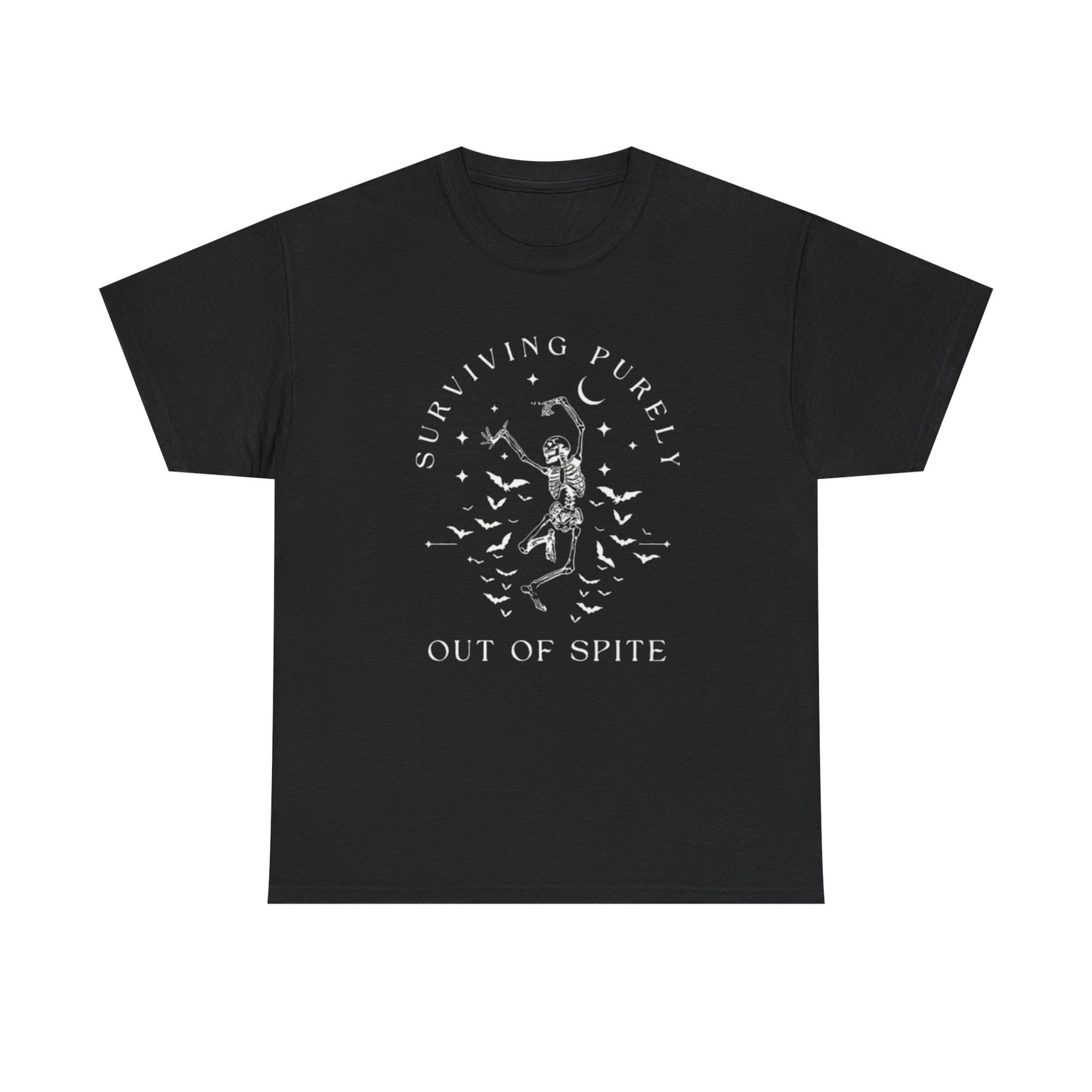 Surviving Out Of Spite Funny Graphic T Shirt NEW Heavy Cotton Tee