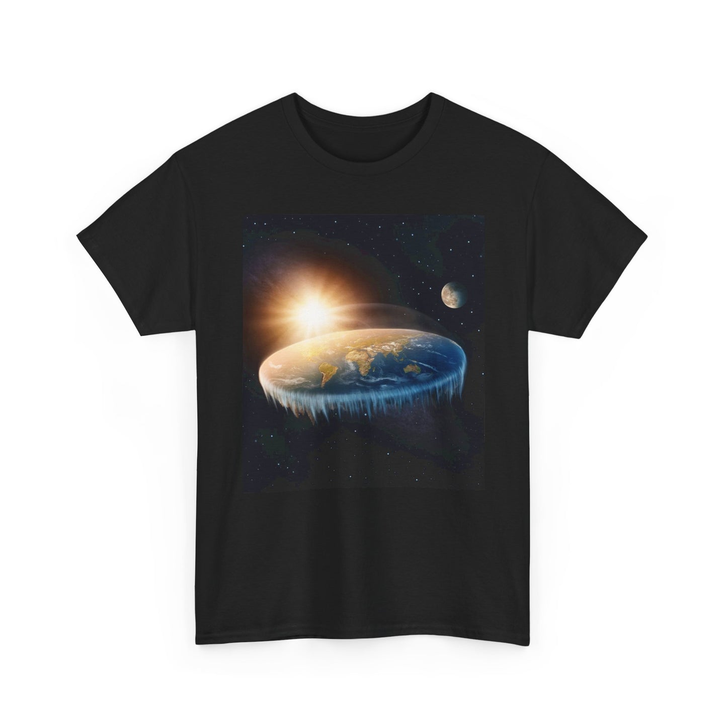 Flat Earth Graphic T Shirt Adult NEW Unisex Heavy Cotton Tee