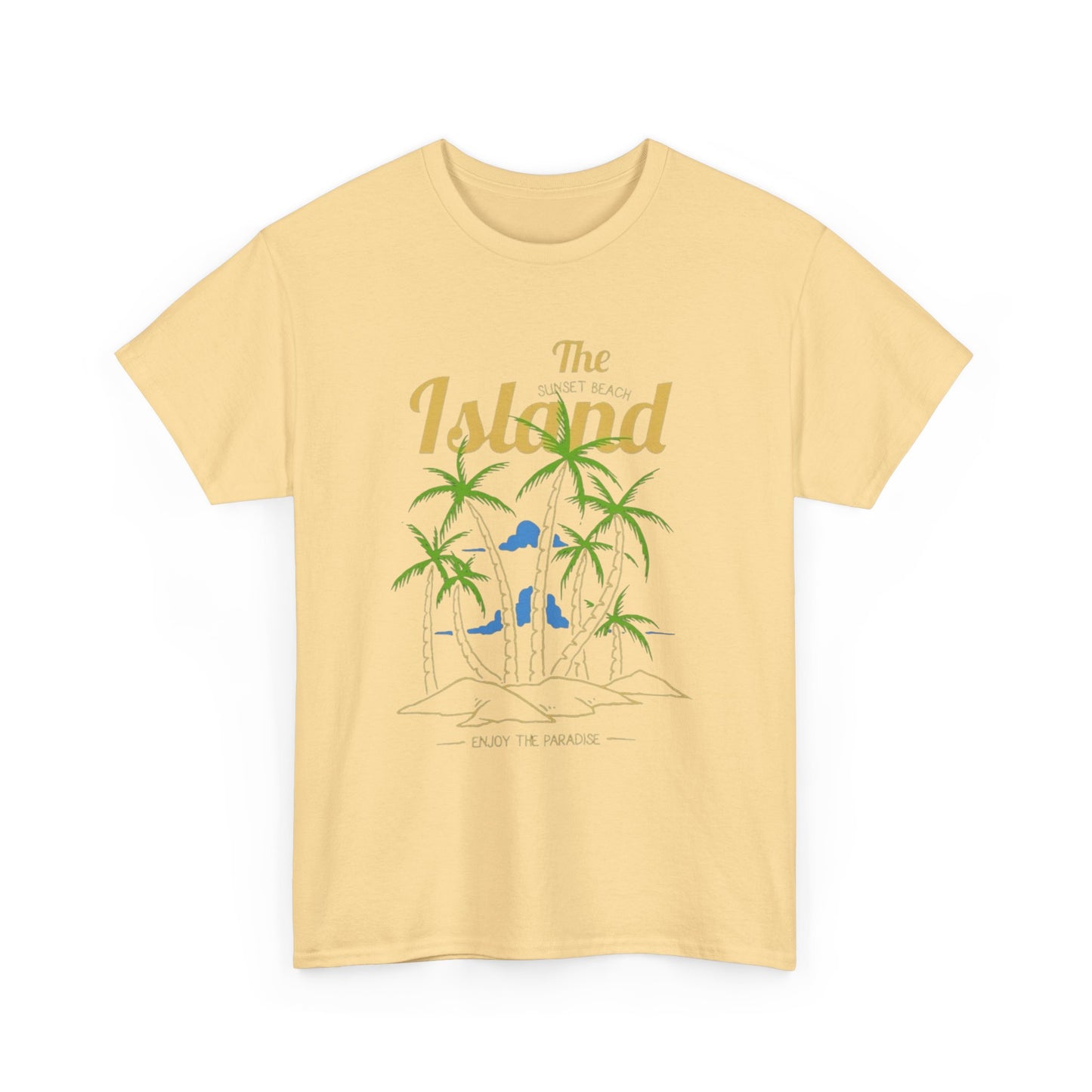 Sunset Beach Graphic T Shirt NEW Unisex Heavy Cotton Tee
