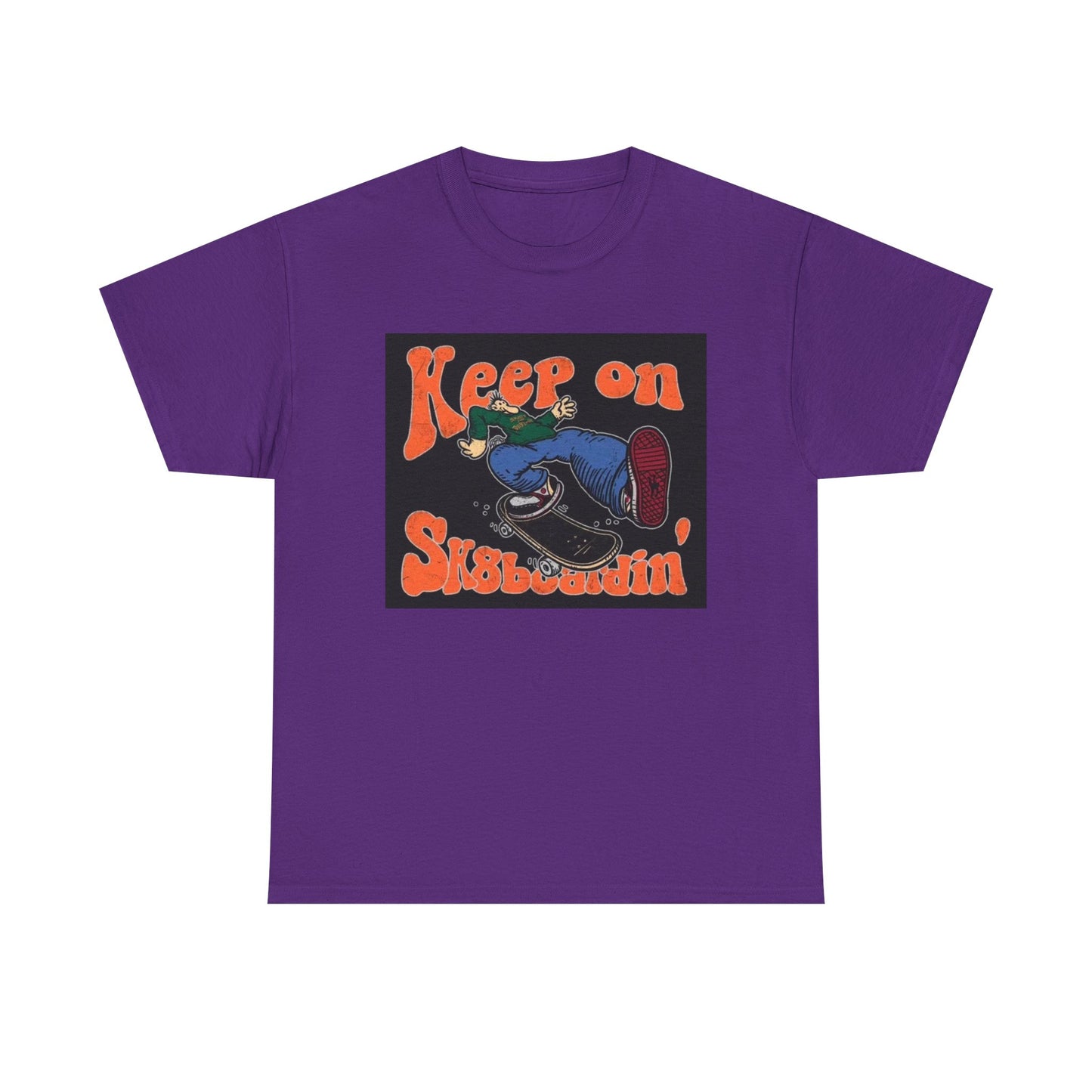 Keep On SkateBoarding Tshirt Skate or Die Vintage Graphic Retro Unisex Heavy tee