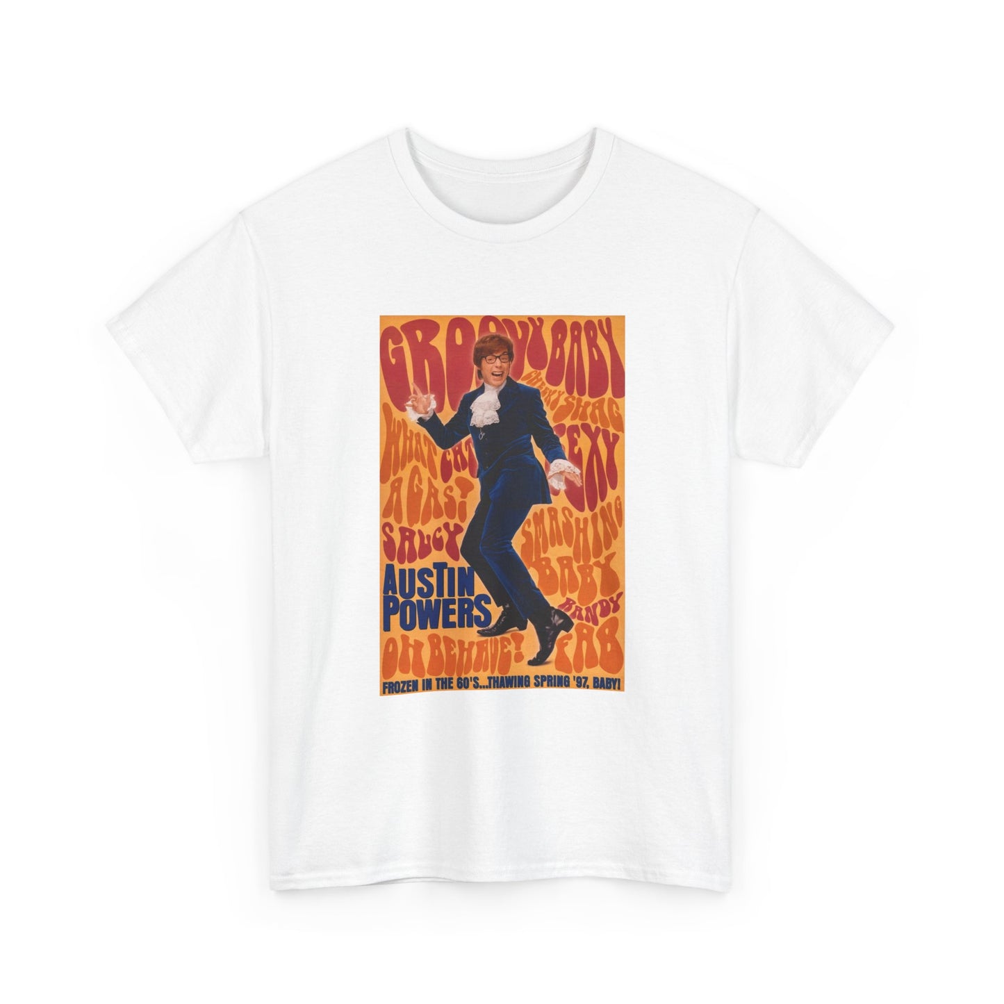 Austin Powers Shirt The Spy Who shagged Me Comedy Unisex Heavy Cotton Tee
