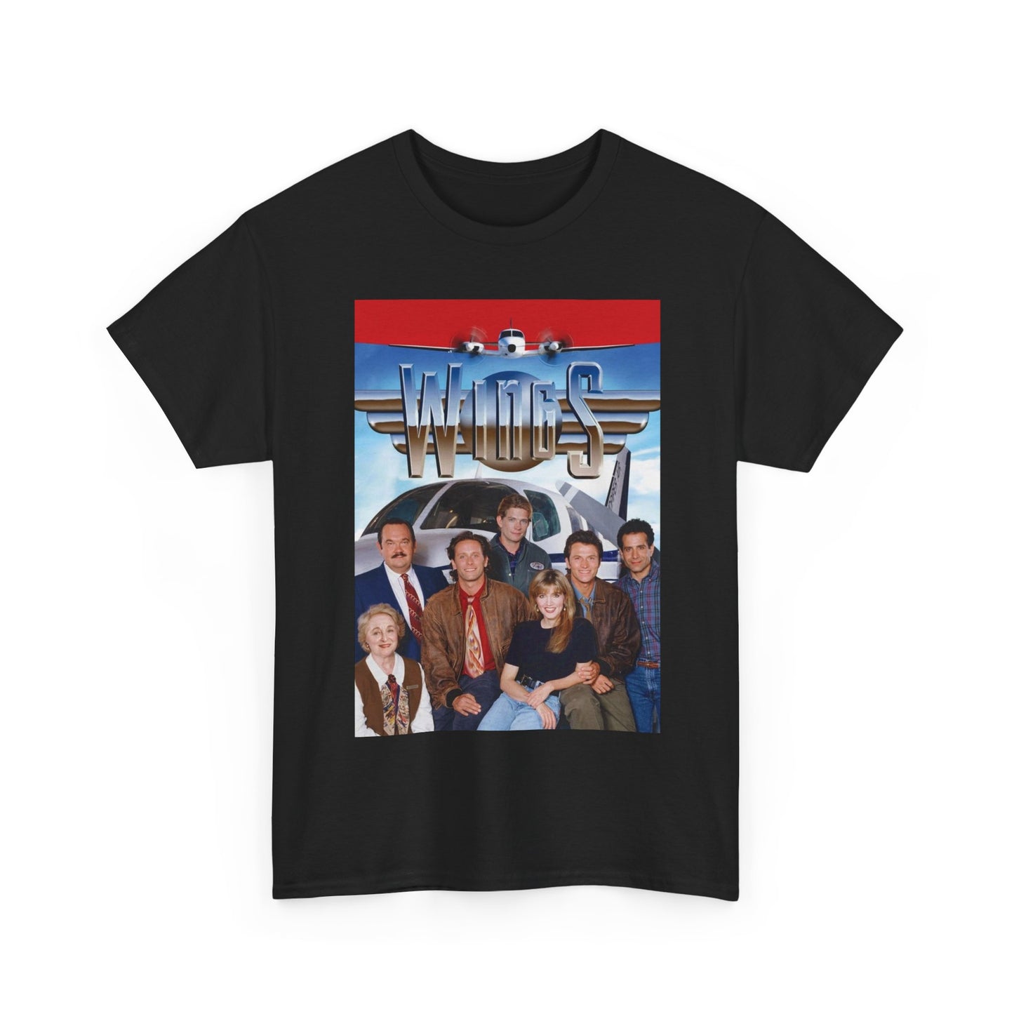 Wings Tv Series Tshirt Funny Comedy Pilot Unisex Heavy Cotton Tee