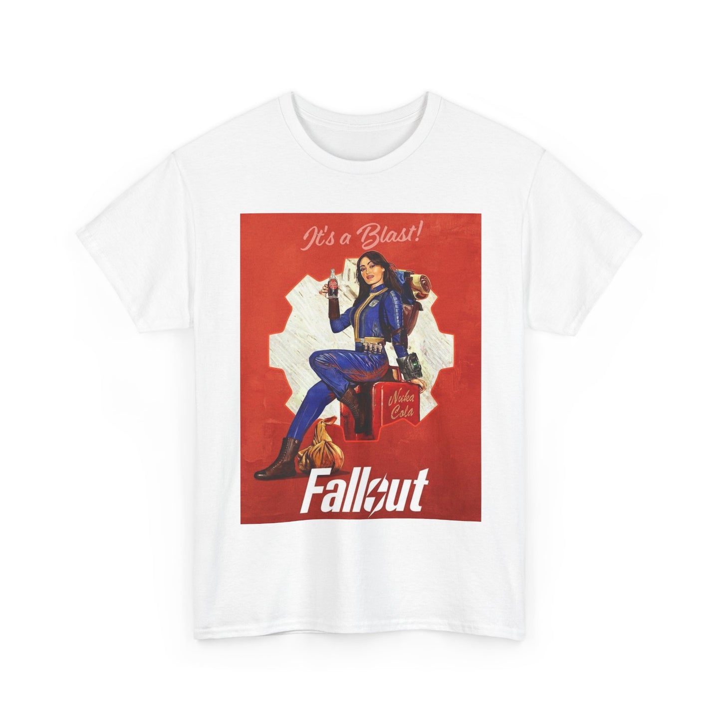 Fallout T-shirt Nuka cola graphic cartoon gamer tv show Unisex Heavy Cotton Tee