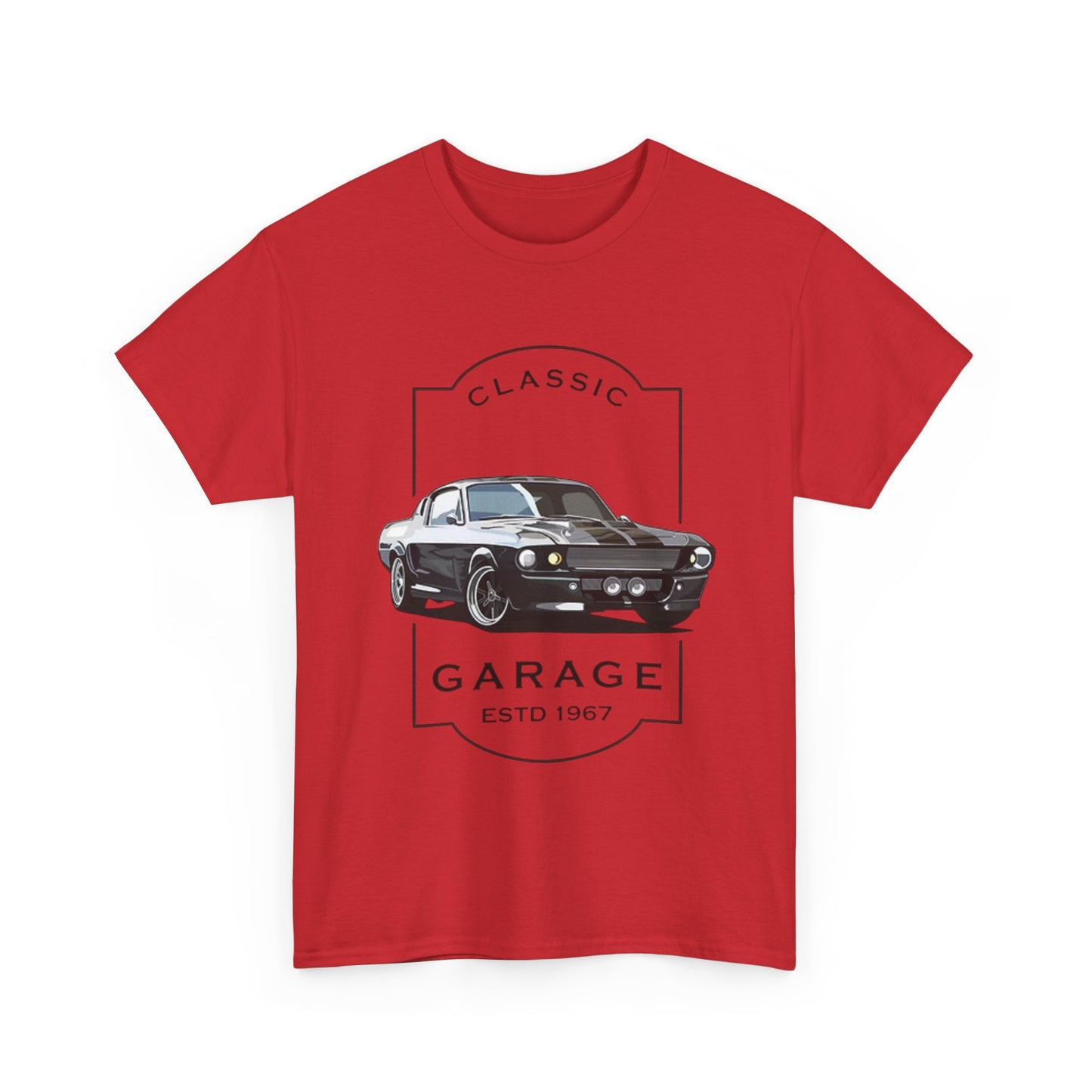 Classic Mustang Fastback T Shirt Retro Muscle Unisex Heavy Cotton Tee