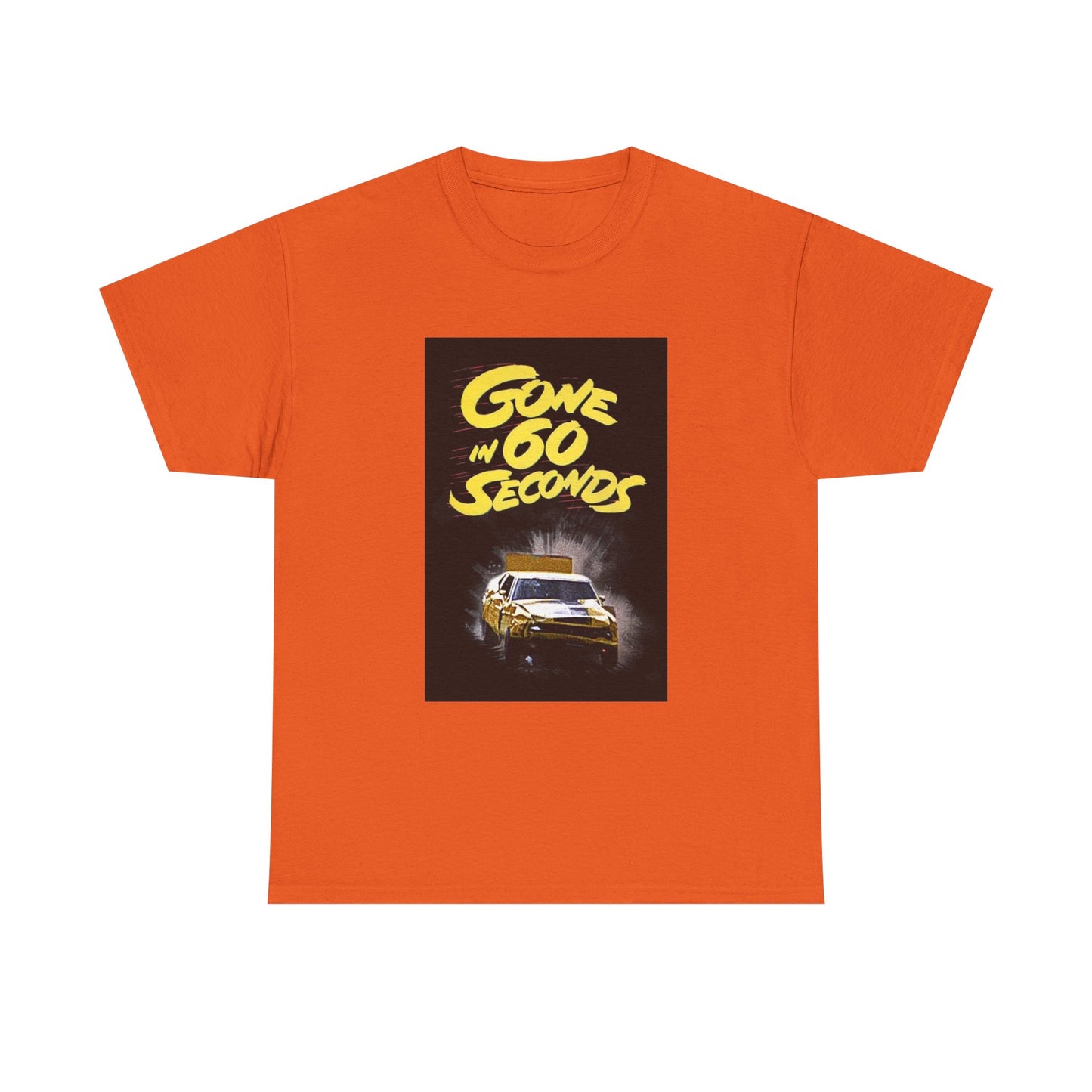 Gone in 60 Seconds Tshirt Vintage Ford Mustang Retro Poster Unisex Heavy Cotton