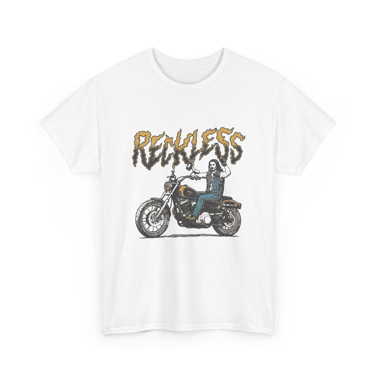 Reckless Vintage Motorcycles T Shirt Unisex Heavy Cotton Tee