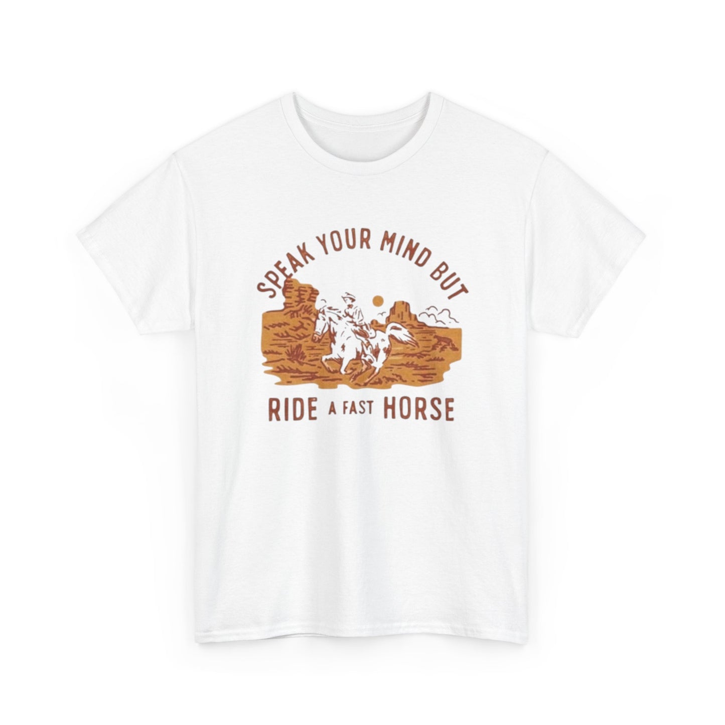 Ride A Fast Horse Graphic T Shirt Unisex Heavy Cotton Tee
