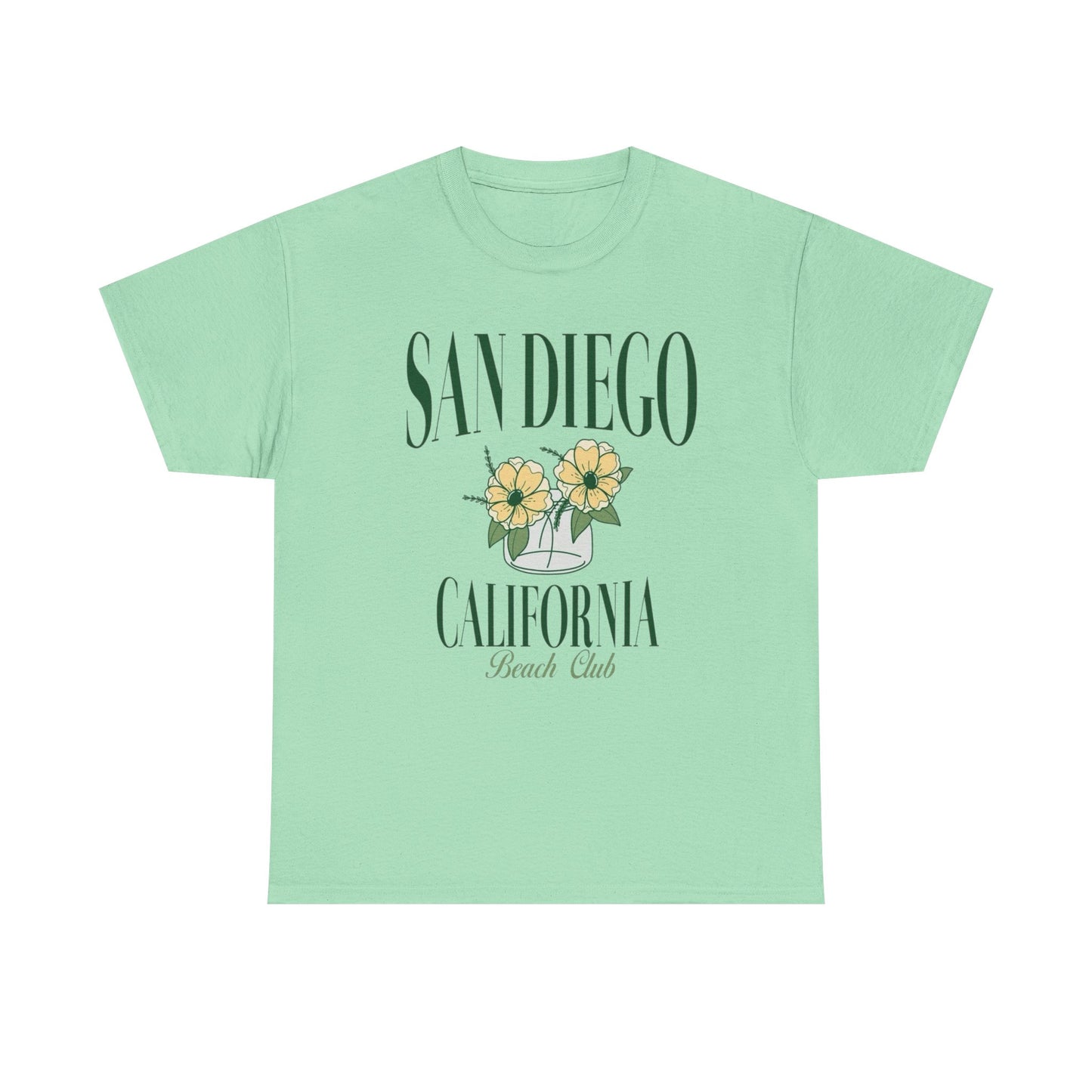 San Diego California Beach Club Graphic T Shirt Adult New Tee